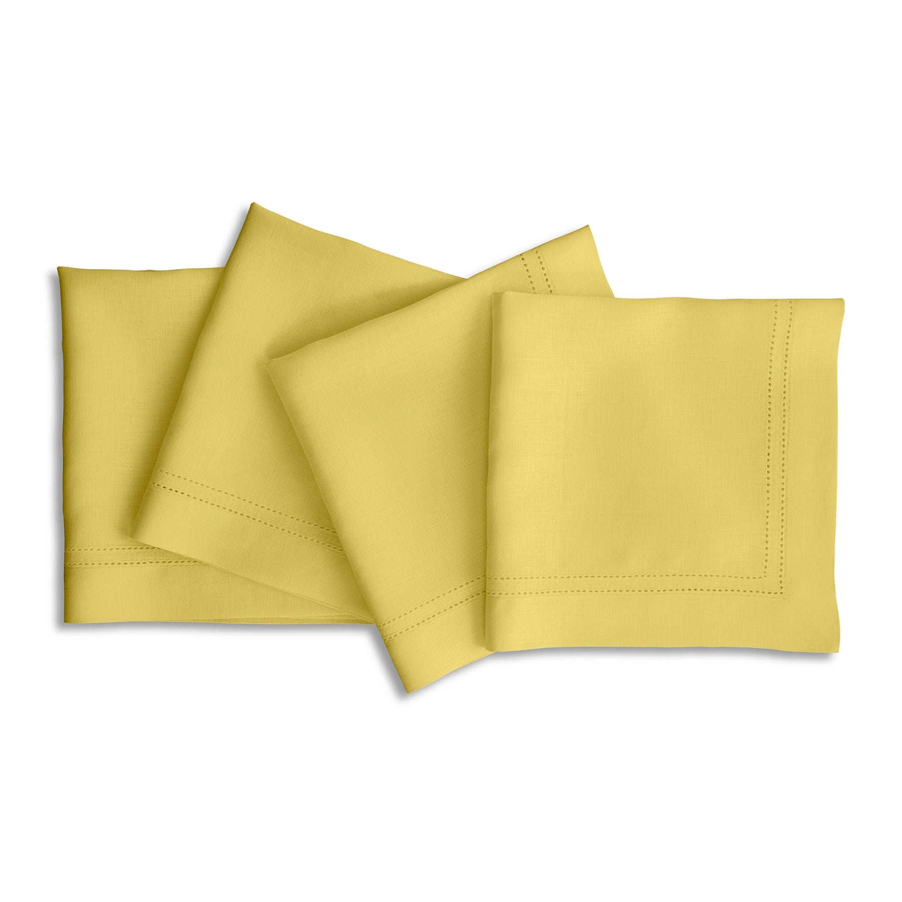 Linen Double Hemstitch Napkins, Set of 4