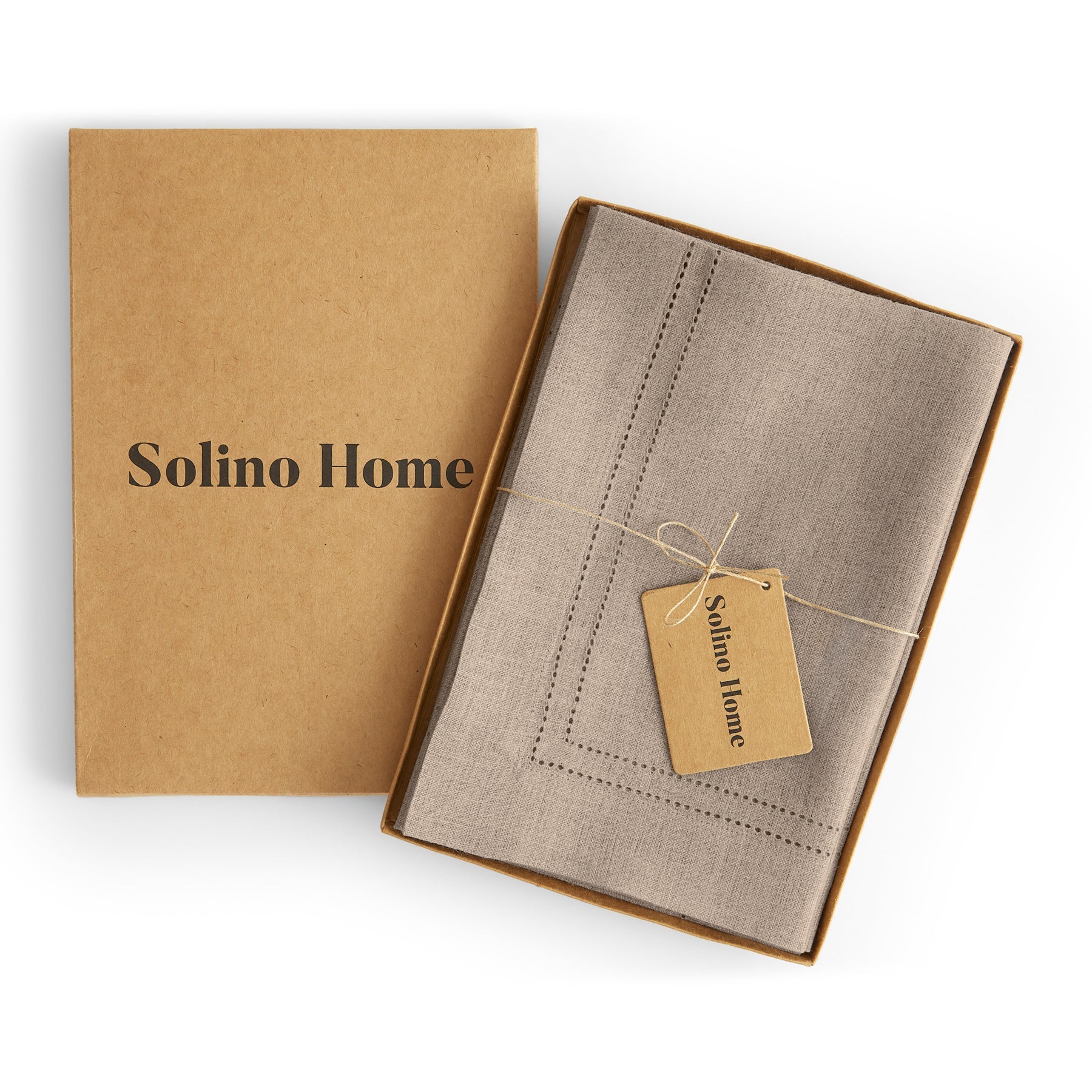 Linen Double Hemstitch Napkins, Set of 4