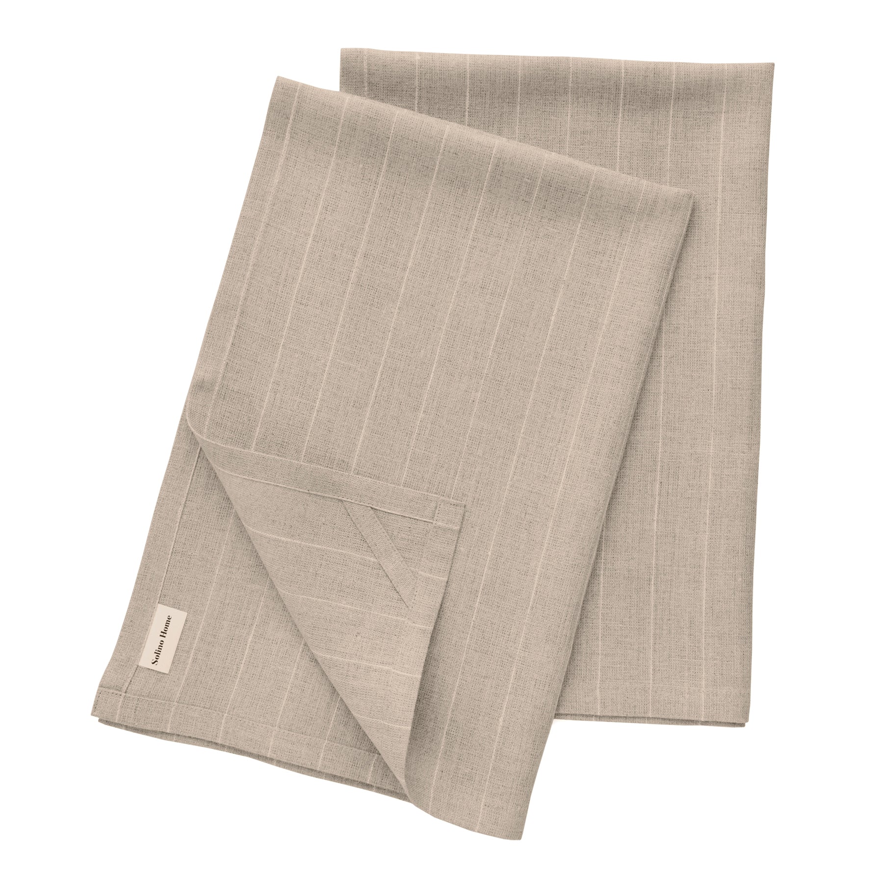 Pinstripe Kitchen Towels, Set of 2 Natural and White Pinstripe