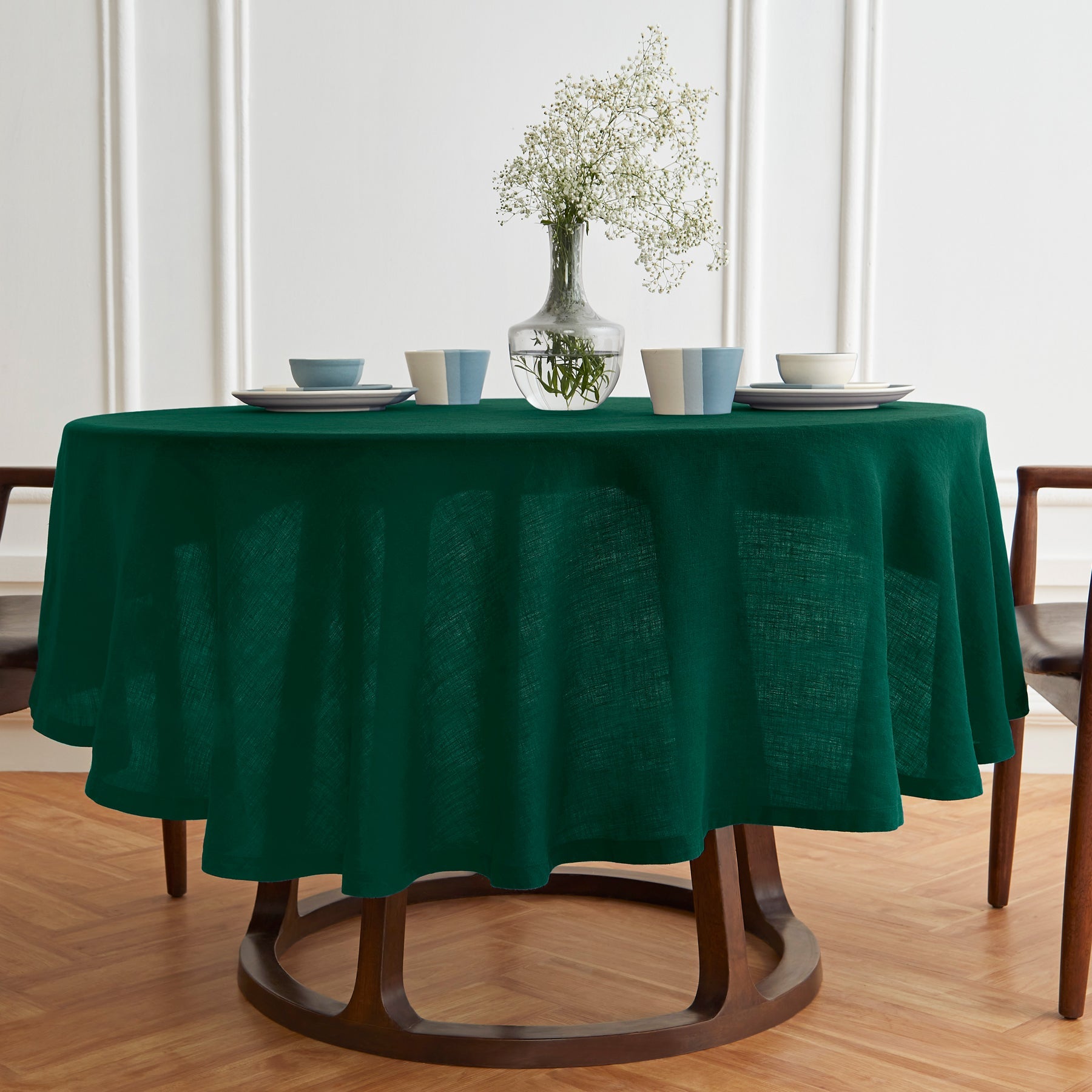 Sonoma Round Tablecloth Pre - Washed Green