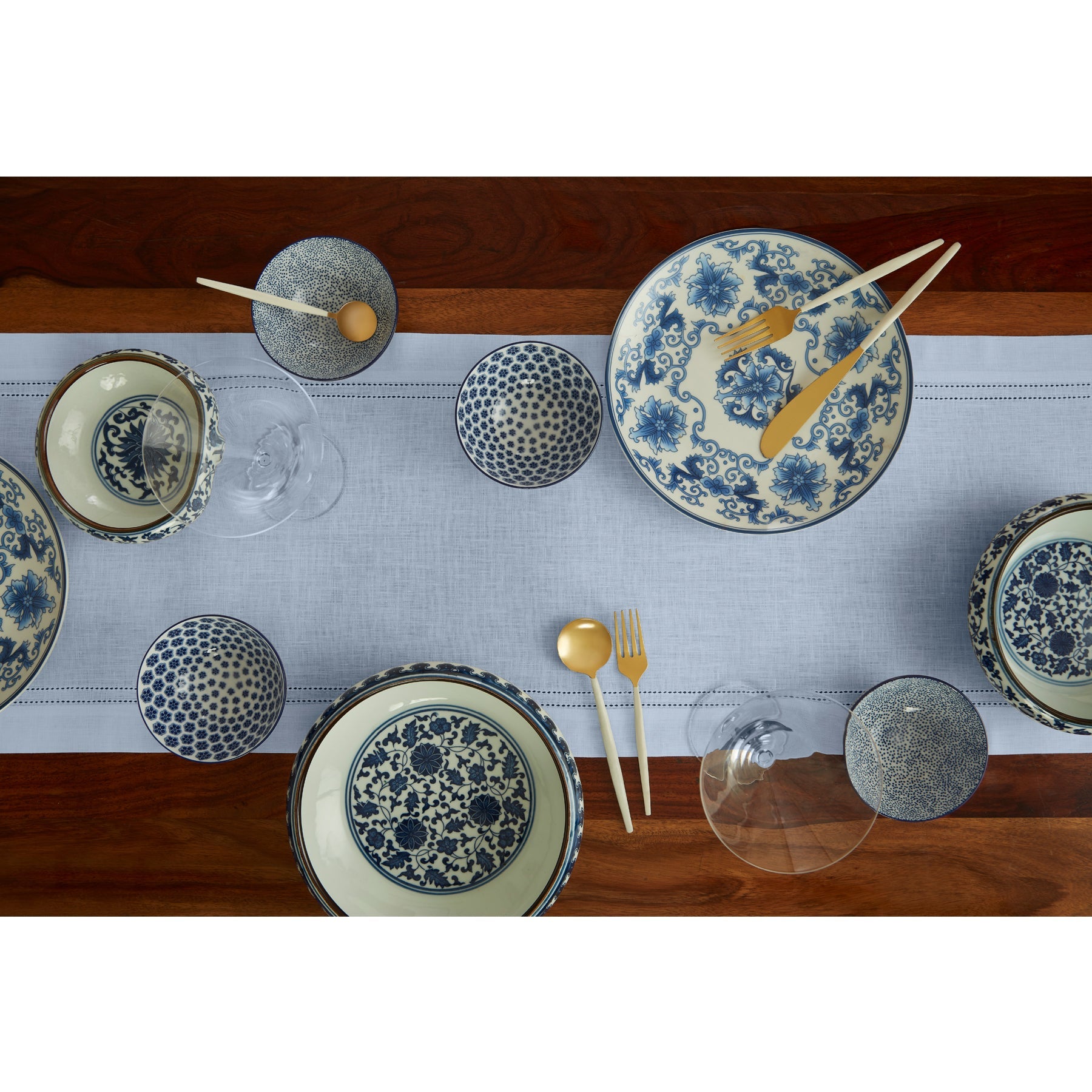 Linen Double Hemstitch Table Runner