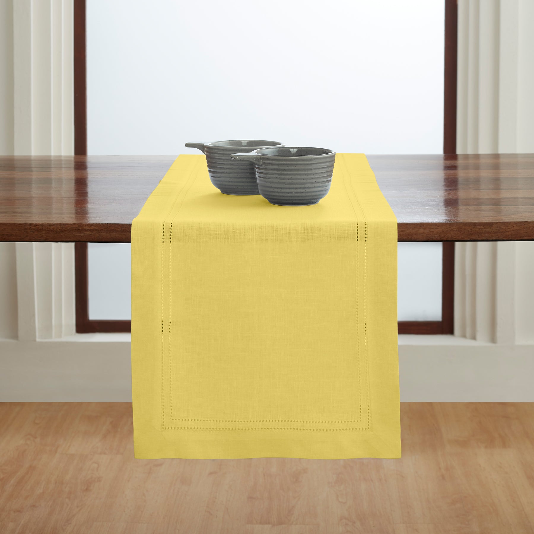 Linen Double Hemstitch Table Runner