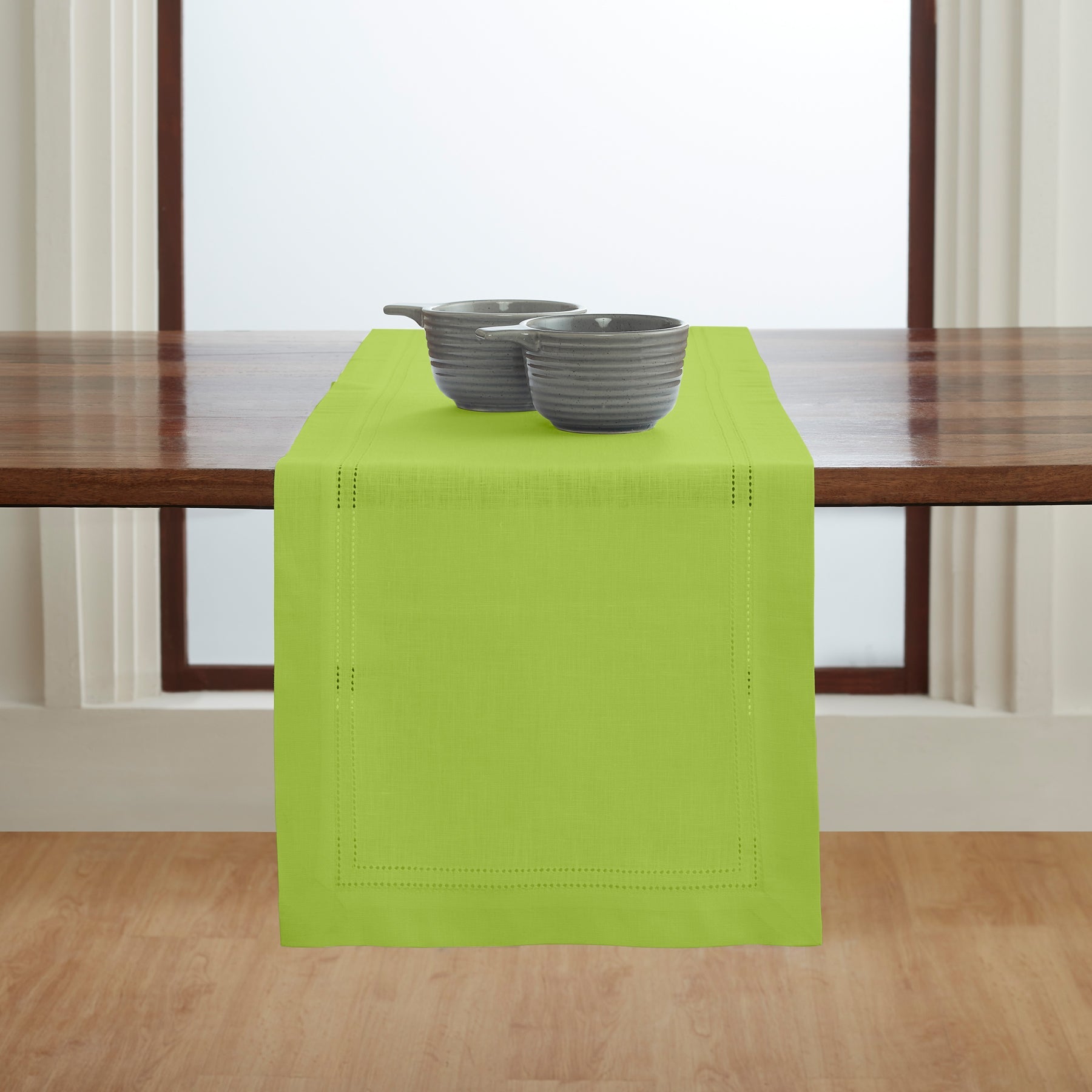 Linen Double Hemstitch Table Runner