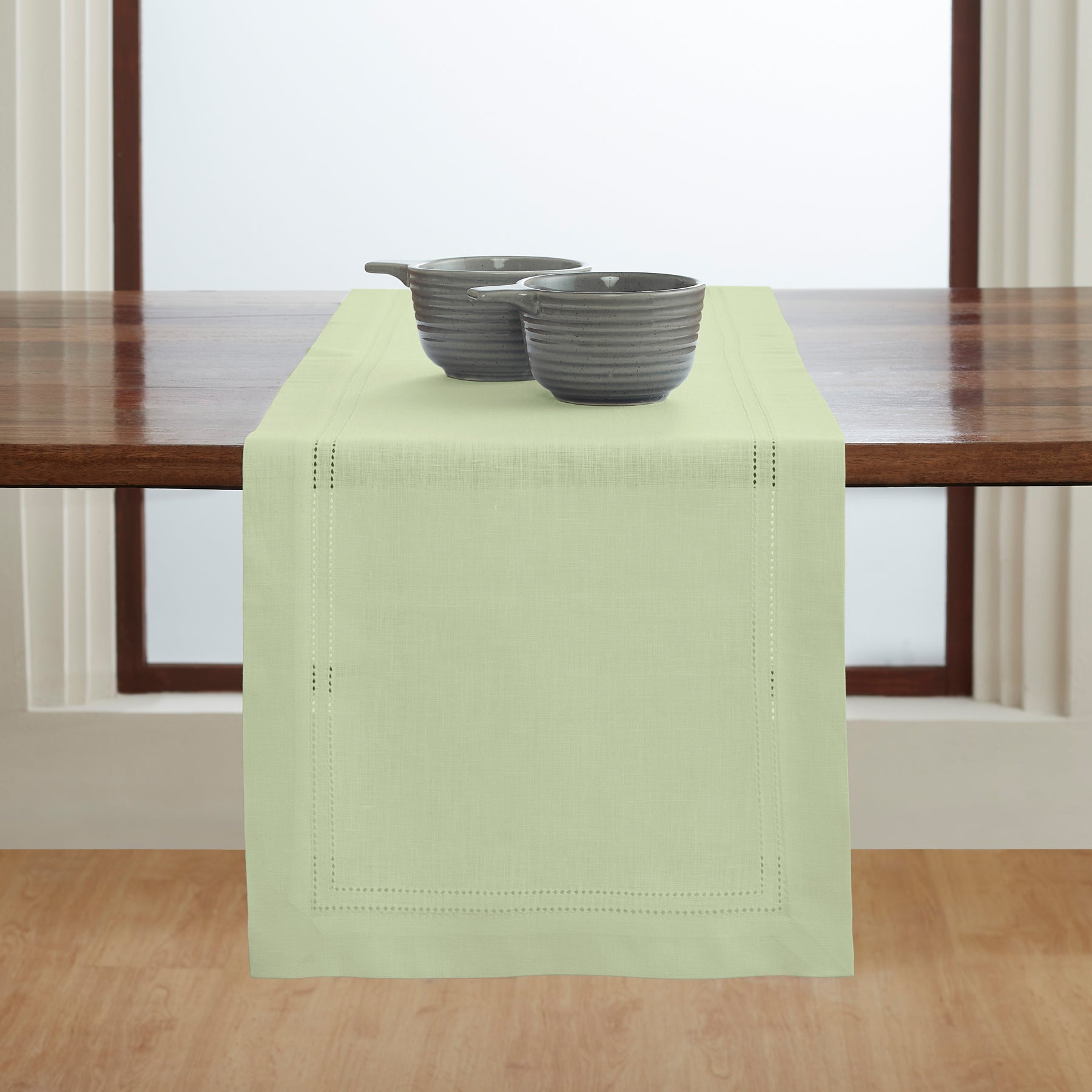 Linen Double Hemstitch Table Runner