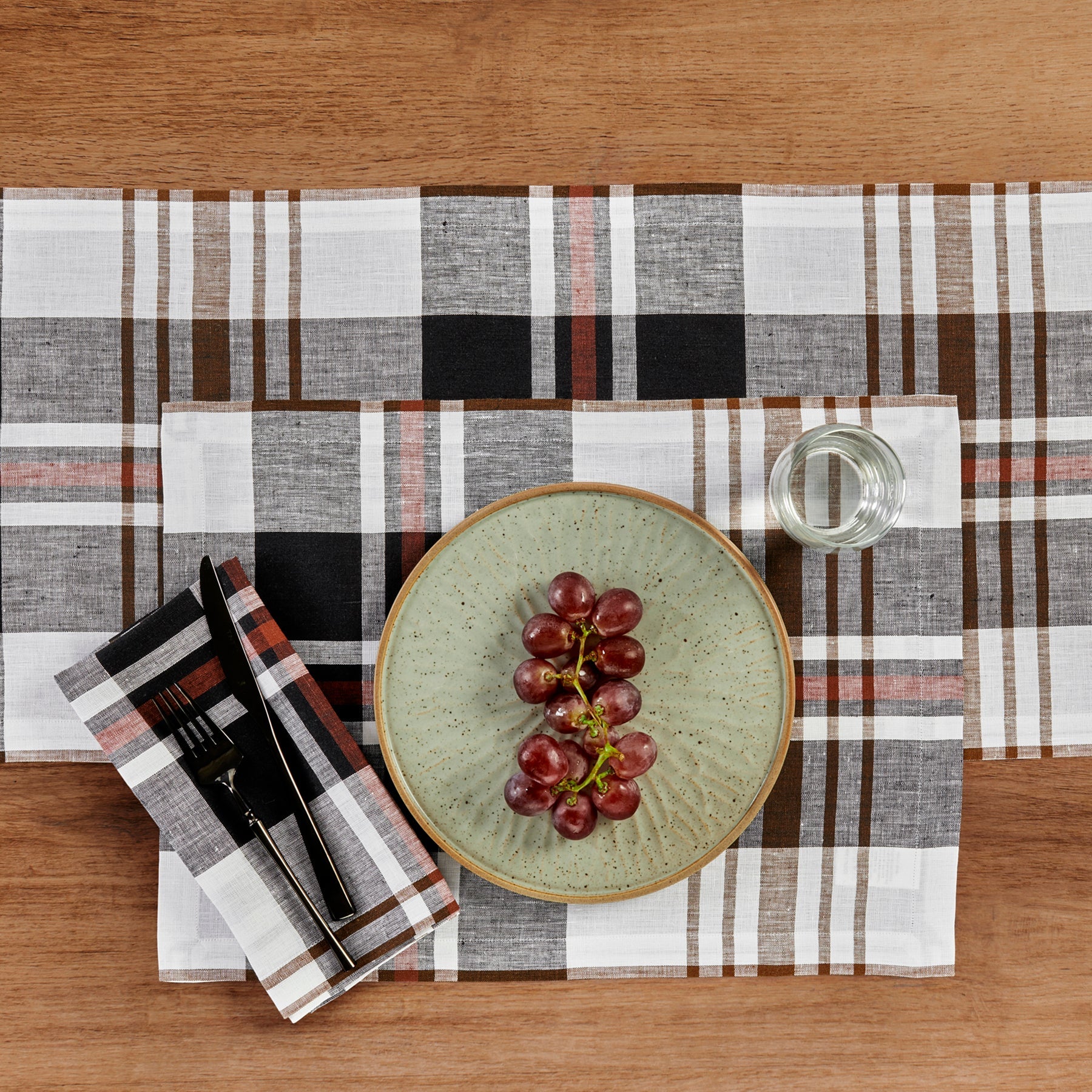 Oxford Plaid Table Runner