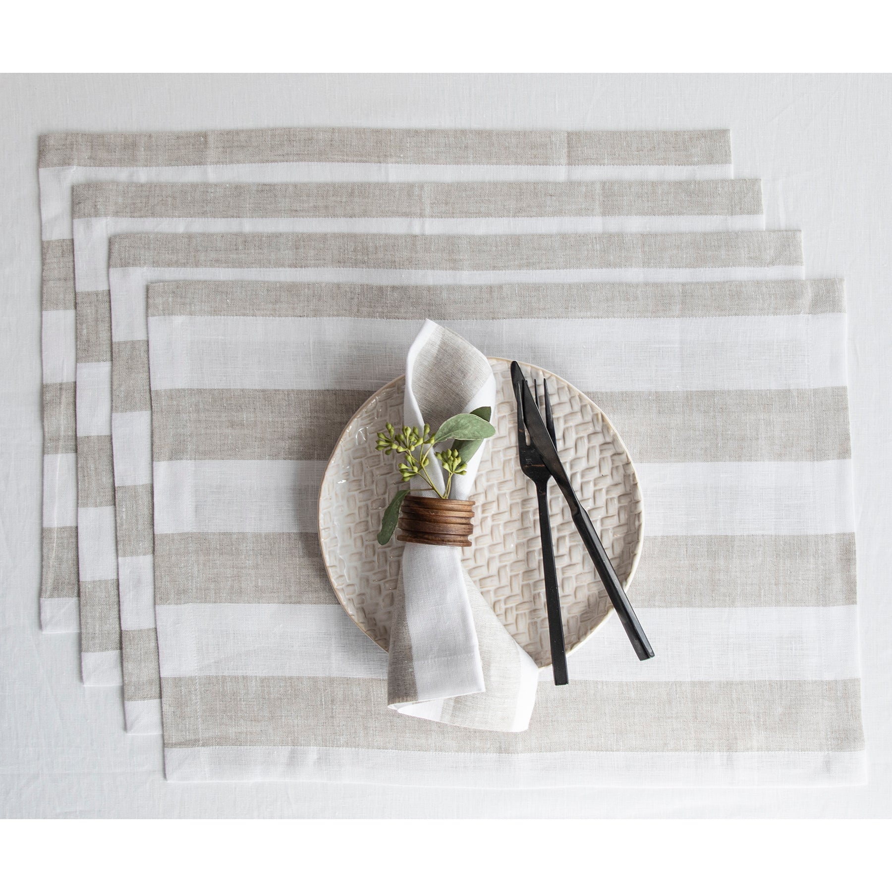 Cabana Stripe Placemats, Set of 4
