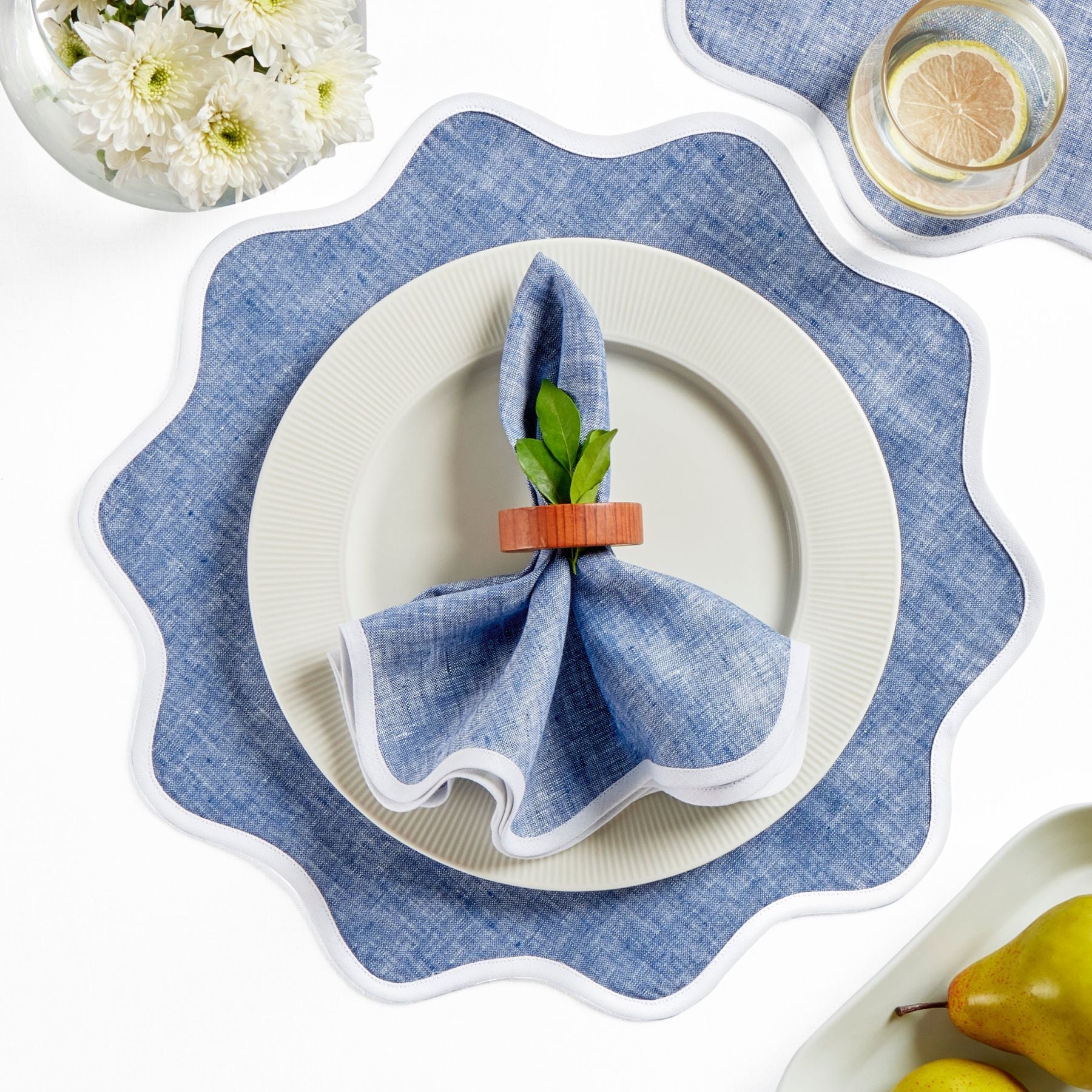 Giselle Scallop Edge Placemats, Set of 4