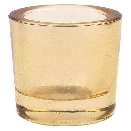 Heavy Glass Votive Candle Holders - 50% Recycled Glass Whiskey