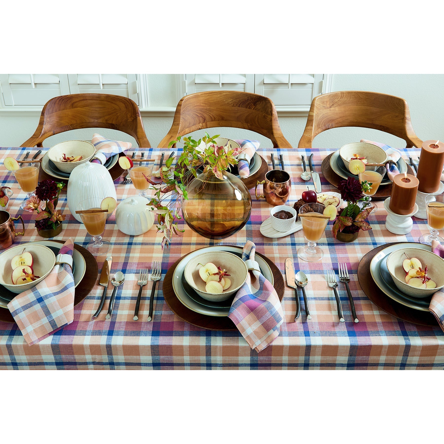 Fall Flavors Madras Table Throw