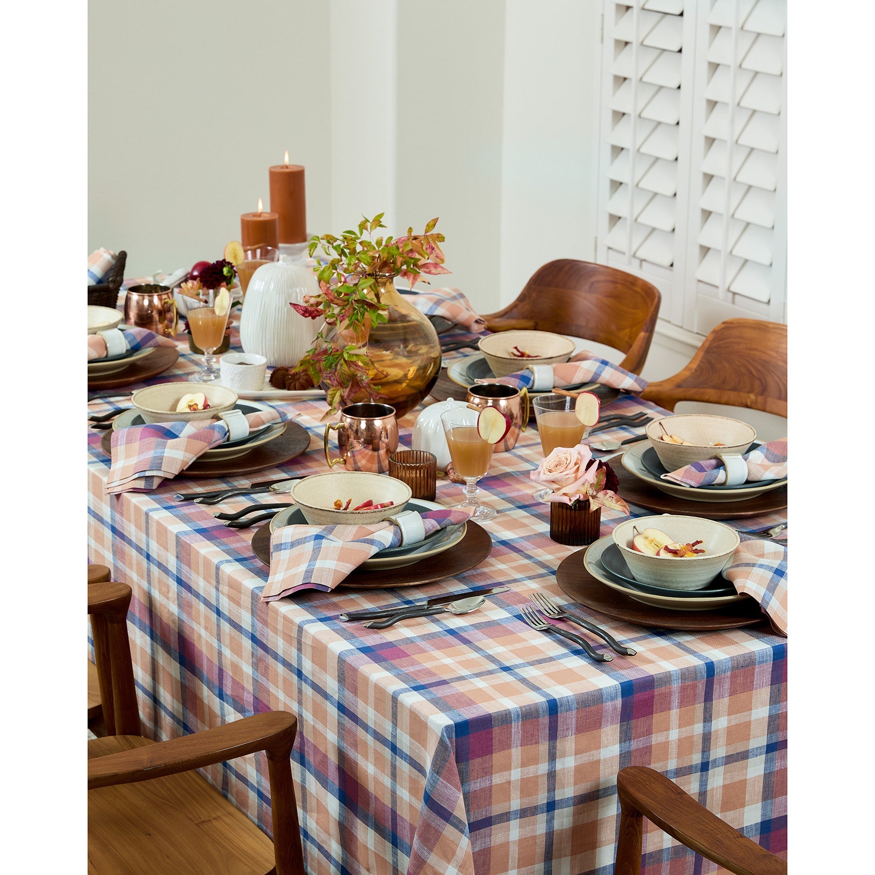 Fall Flavors Madras Table Throw