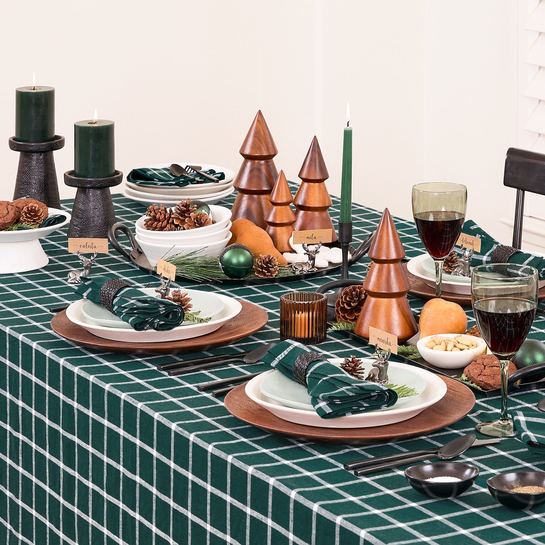 Windowpane Table Throw