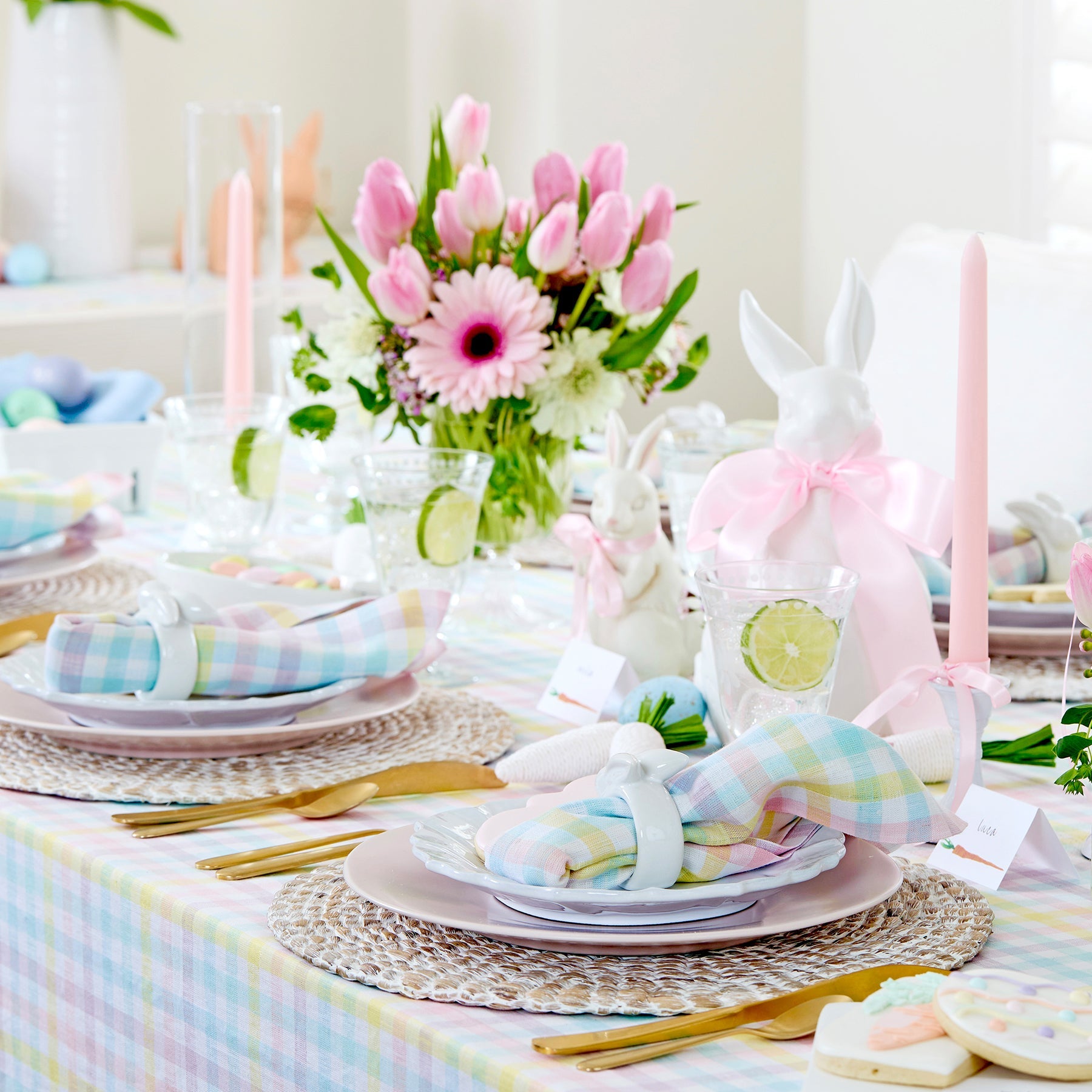 Gingham Table Throw