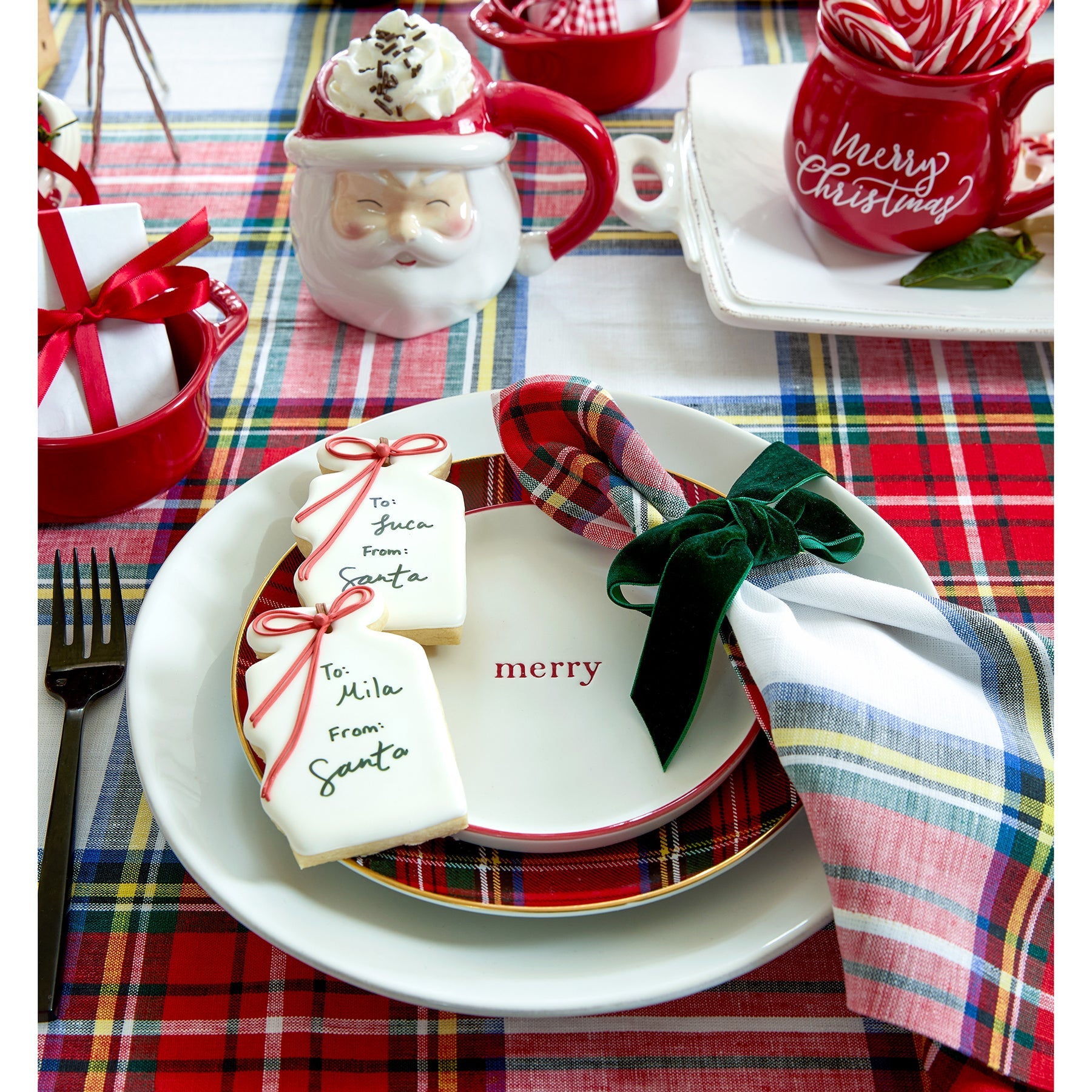Stewart Plaid Table Throw