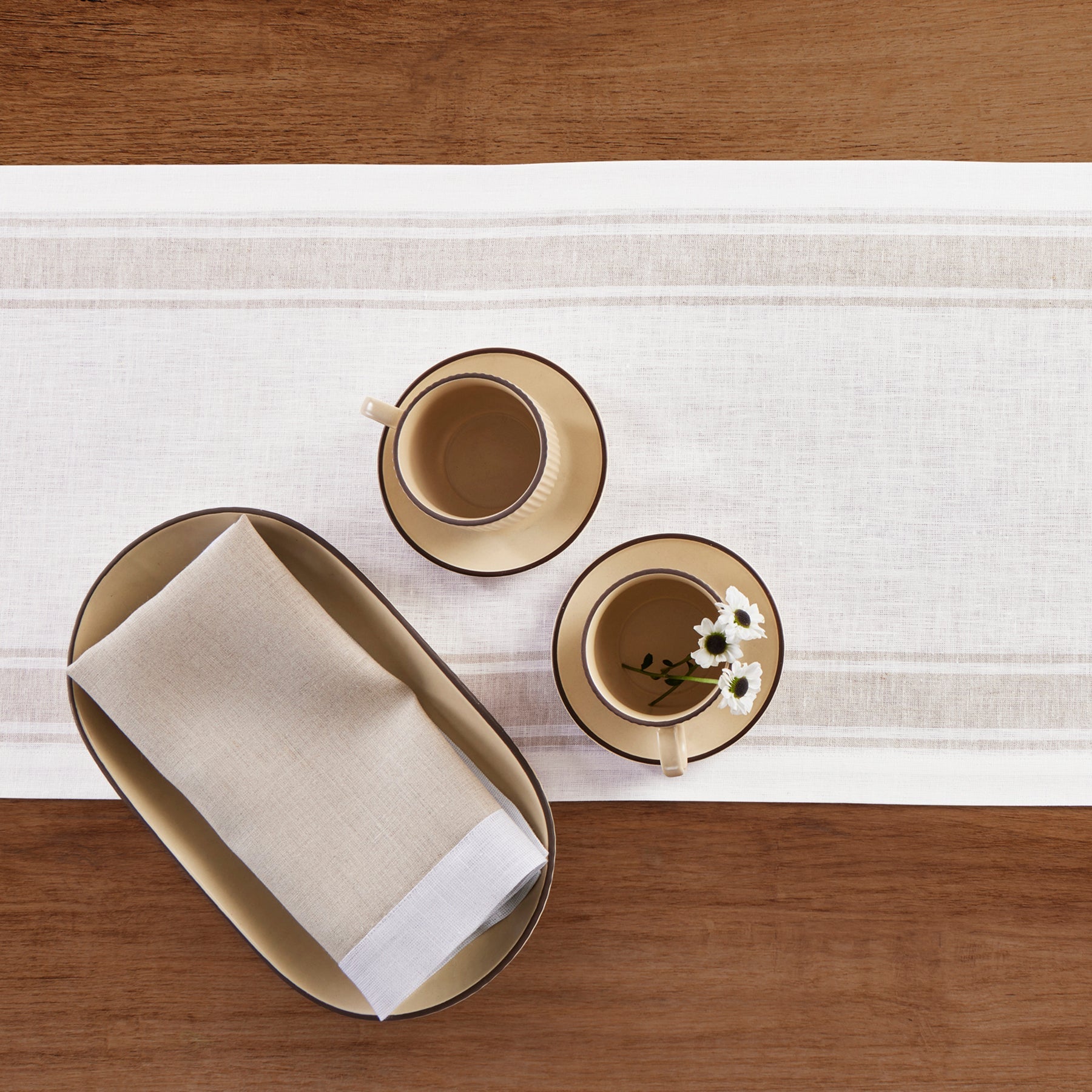 Farmhouse Stripe Table Runner