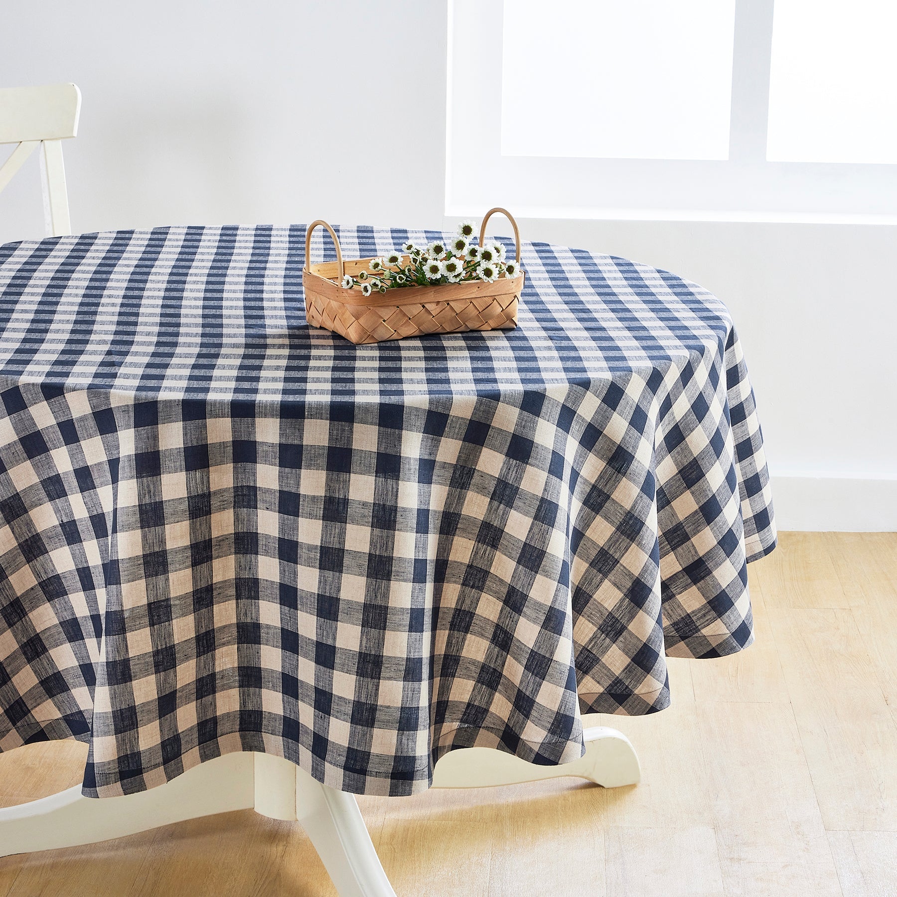Morgan Check Round Tablecloth