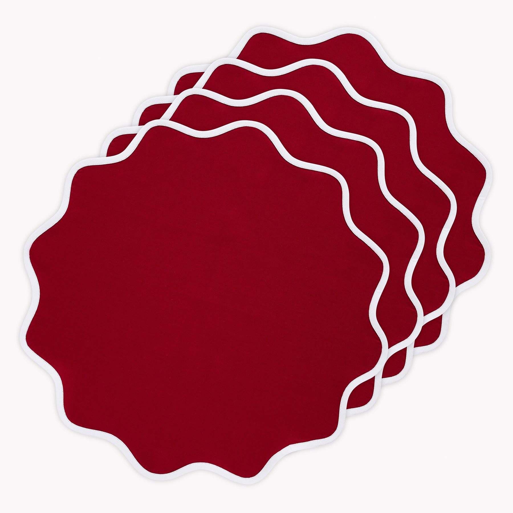 Giselle Scallop Edge Placemats, Set of 4