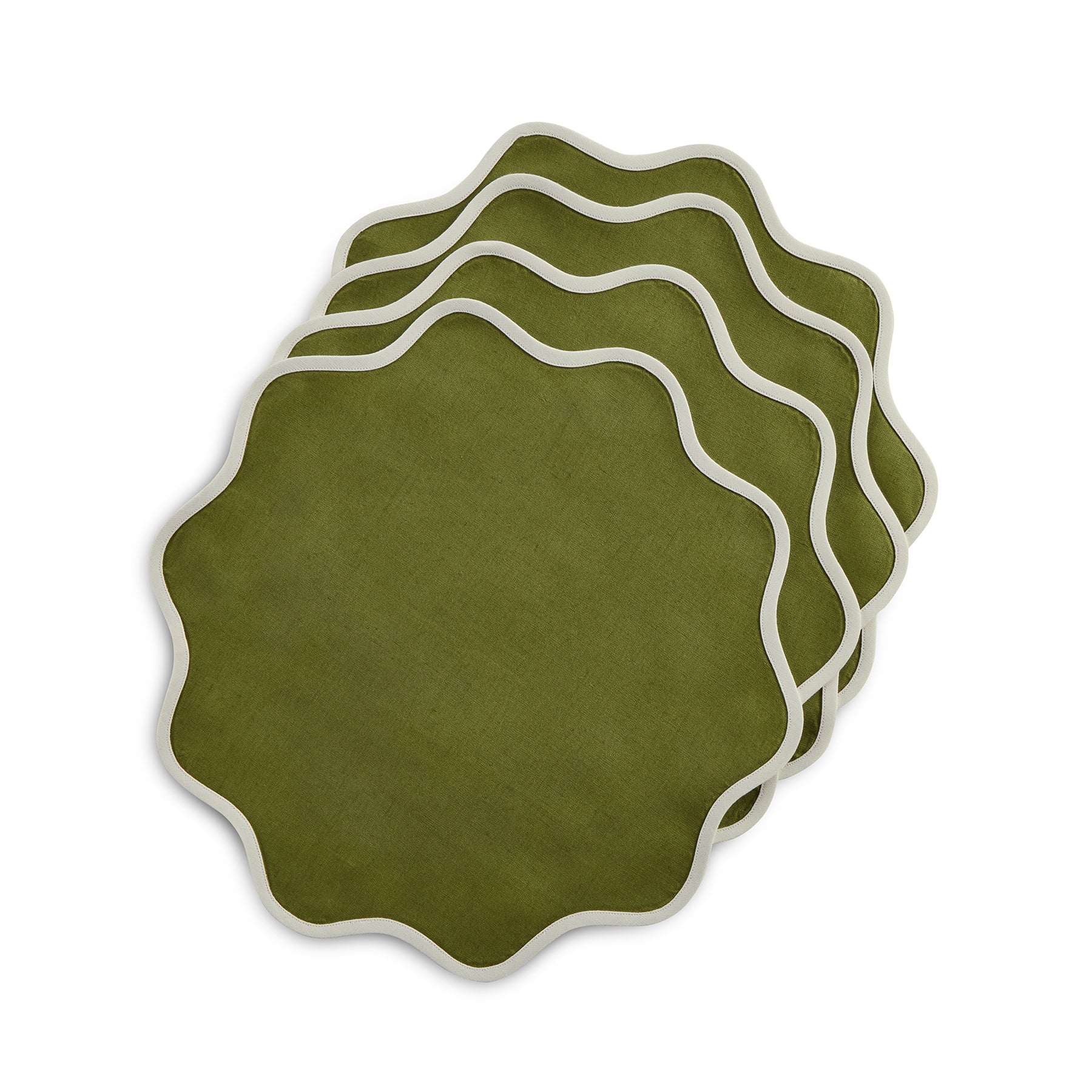 Giselle Scallop Edge Placemats, Set of 4