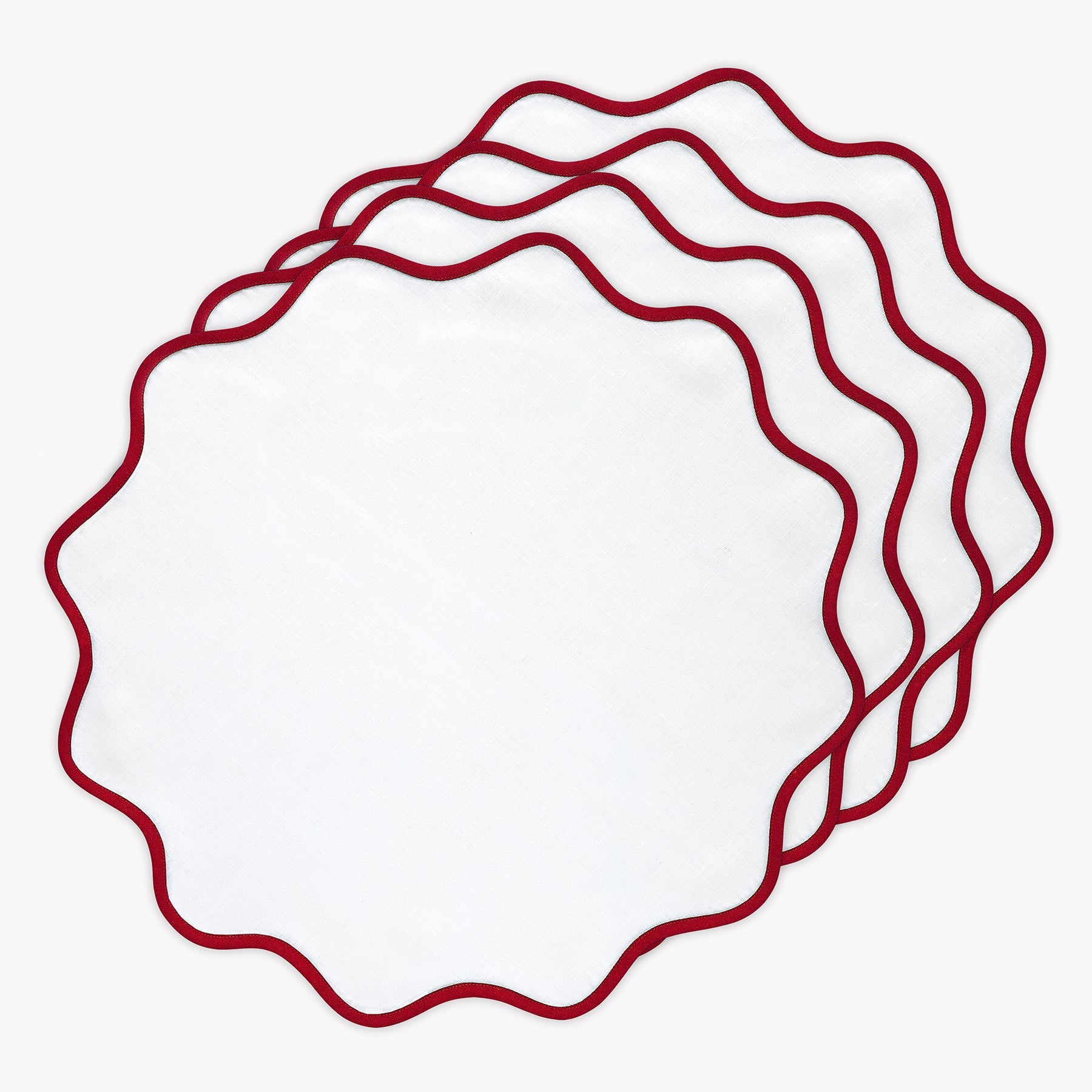 Giselle Scallop Edge Placemats, Set of 4