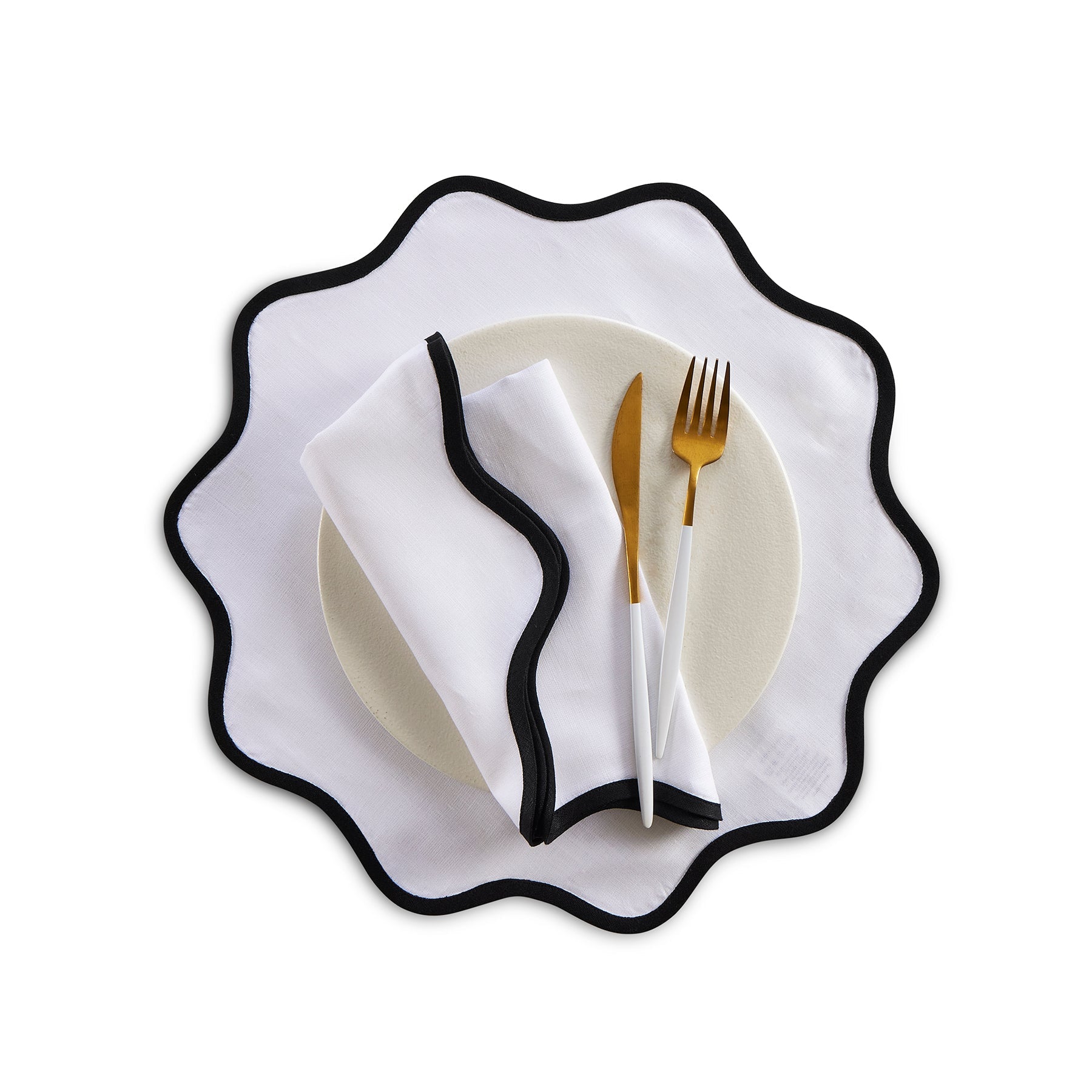 Giselle Scallop Edge Placemats, Set of 4