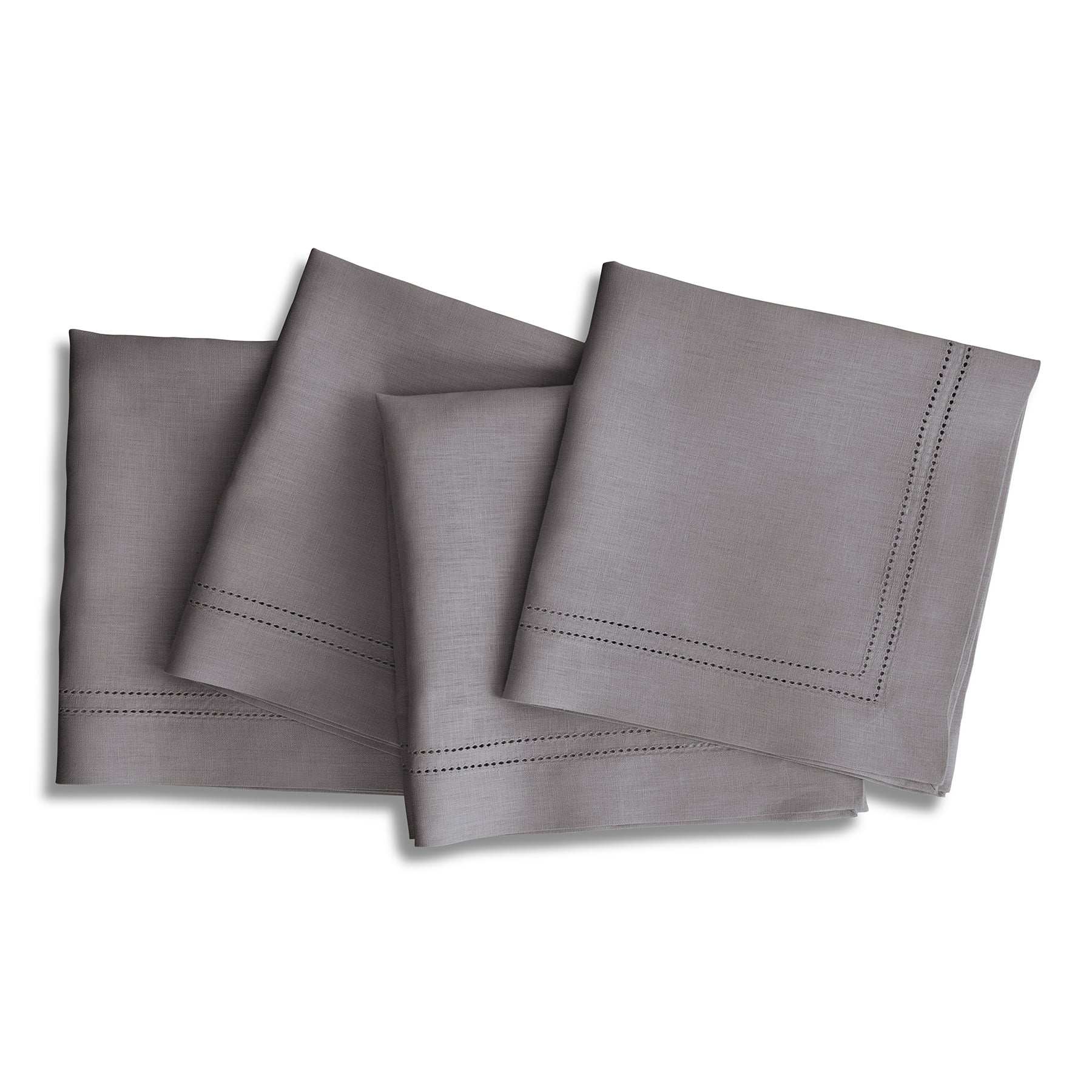 Linen Double Hemstitch Napkins, Set of 4