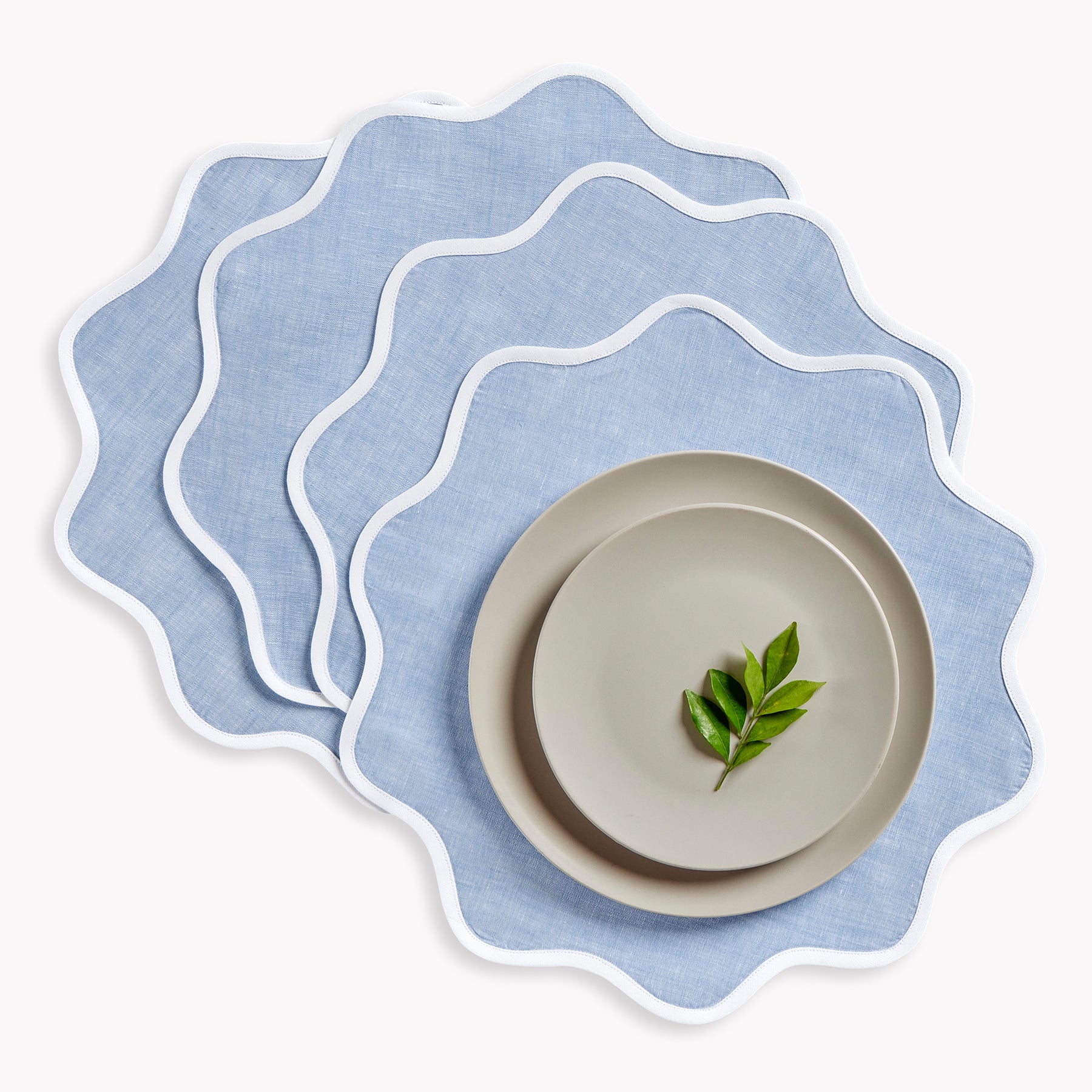 Giselle Scallop Edge Placemats, Set of 4