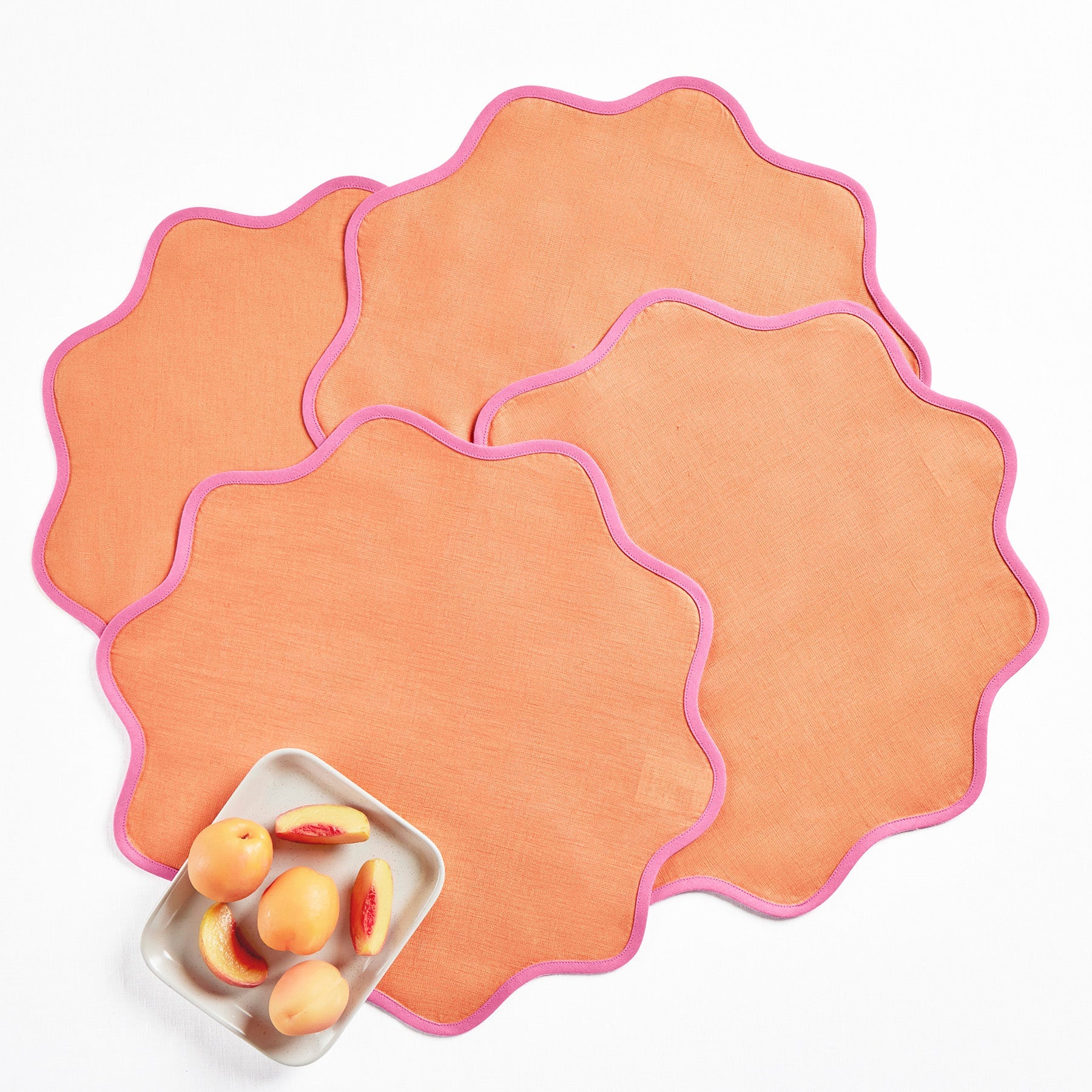Giselle Scallop Edge Placemats, Set of 4