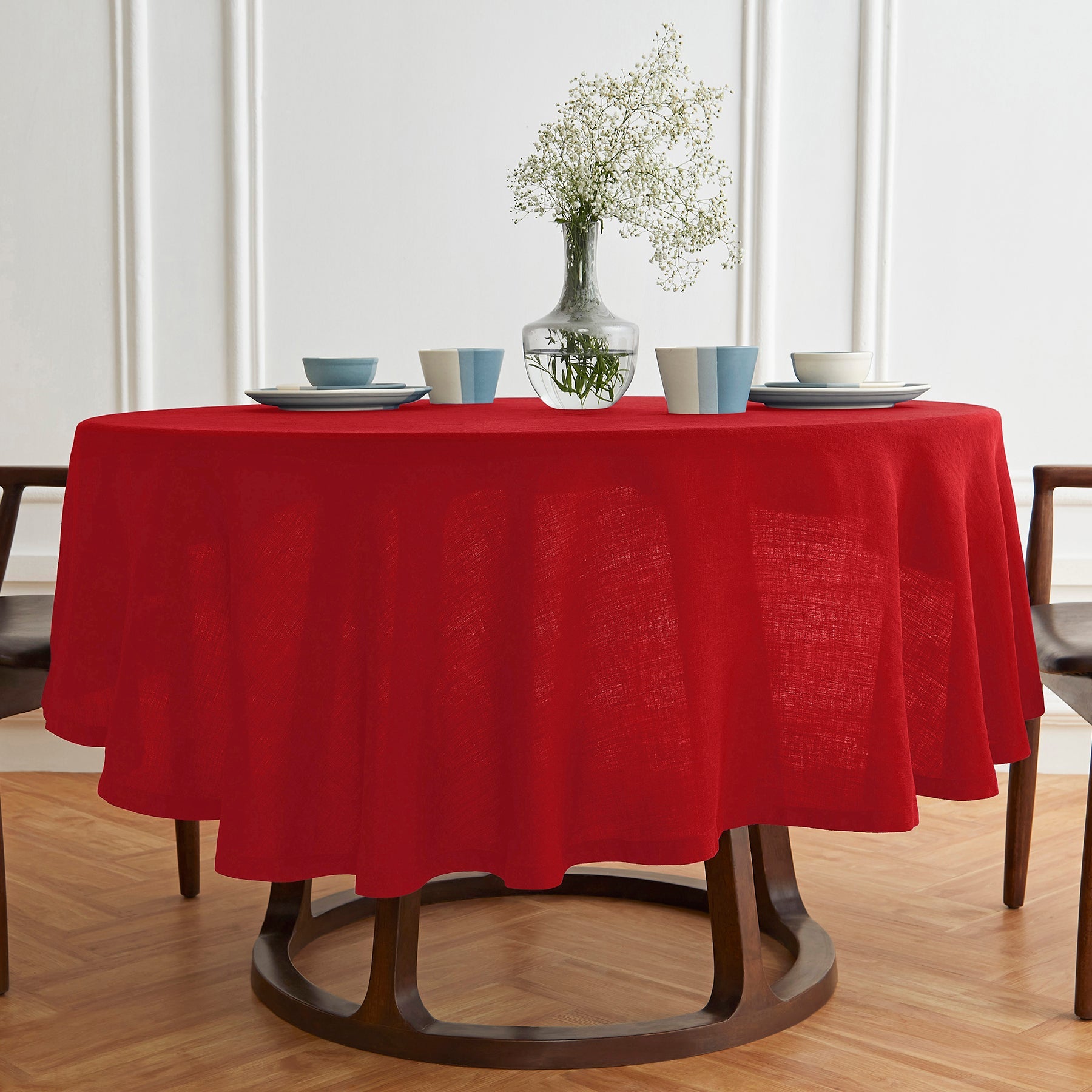 Sonoma Round Tablecloth Pre - Washed Red