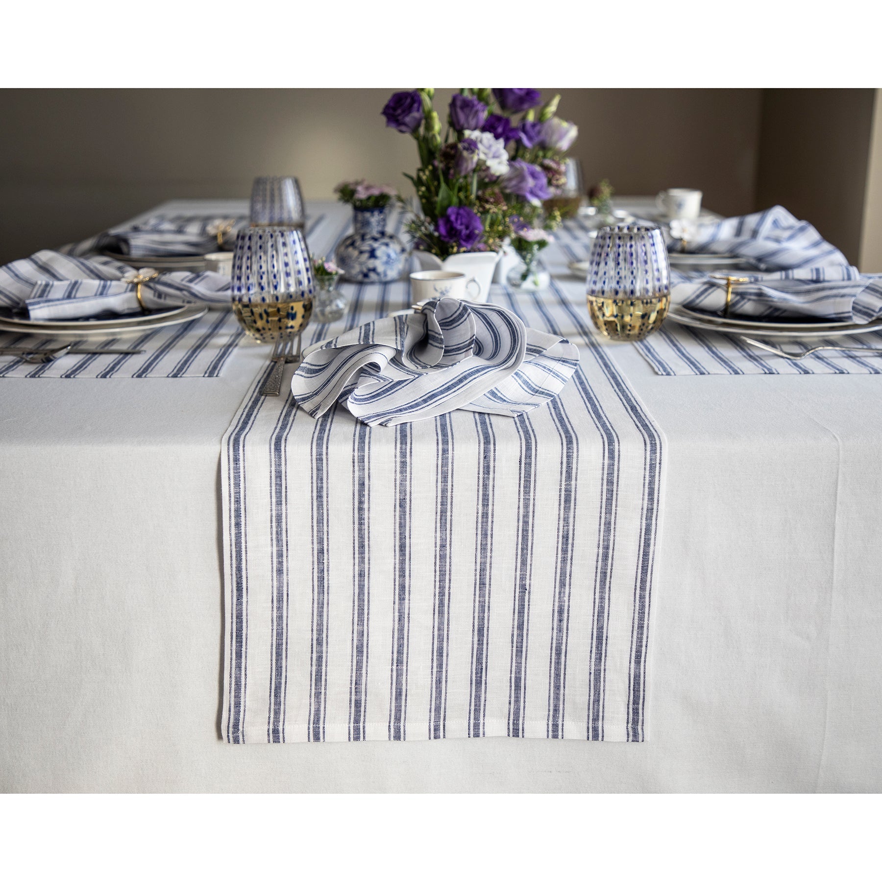 Capri Ticking Stripe Table Runner