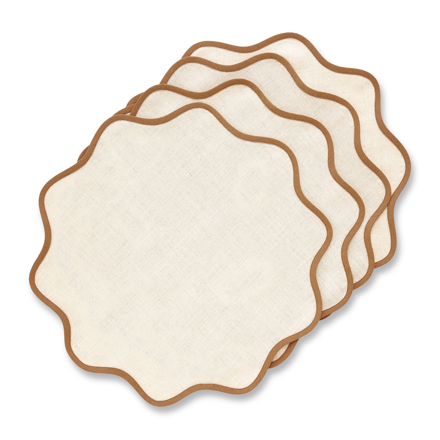 Giselle Scallop Edge Placemats, Set of 4