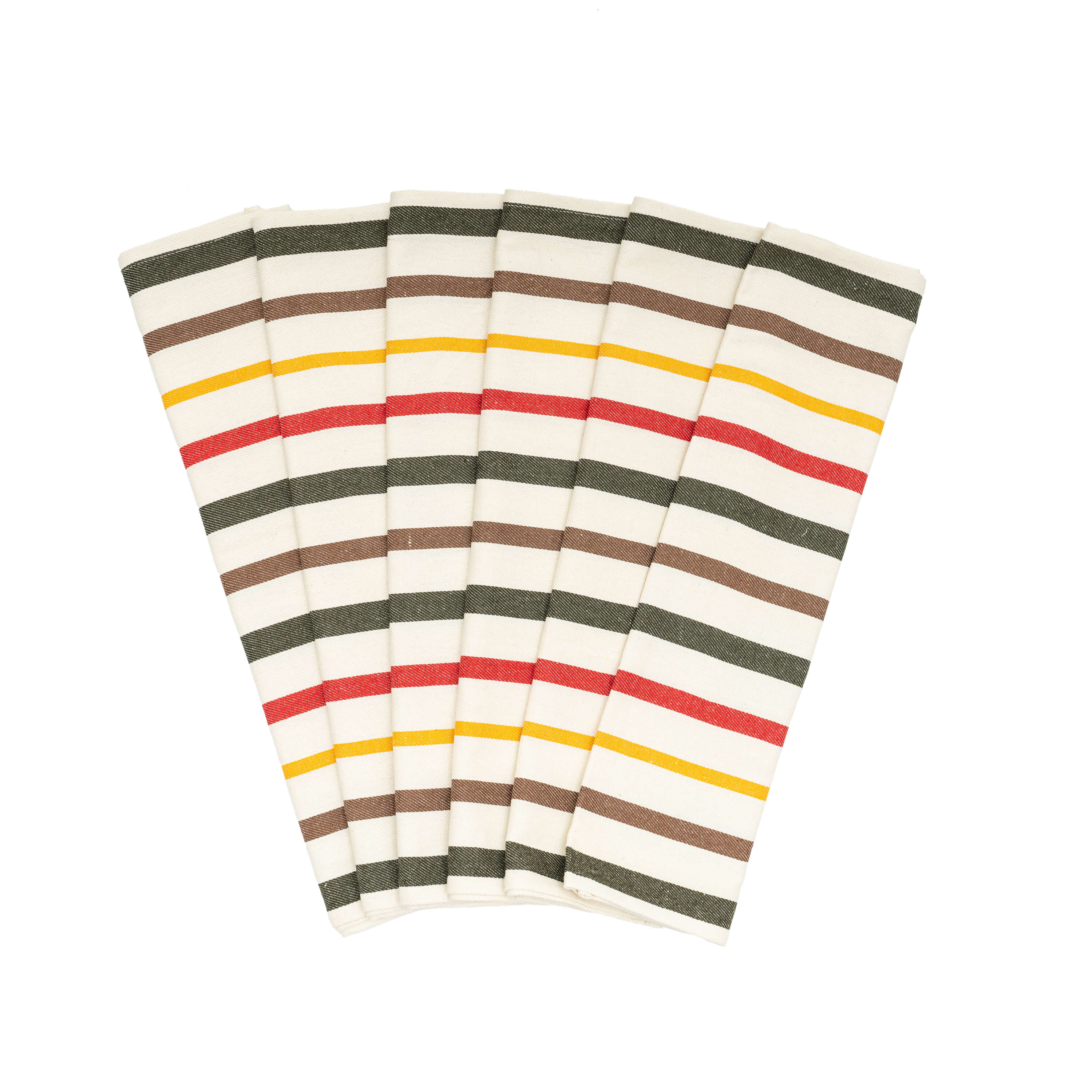 Striped Kitchen Towels Fall Colors