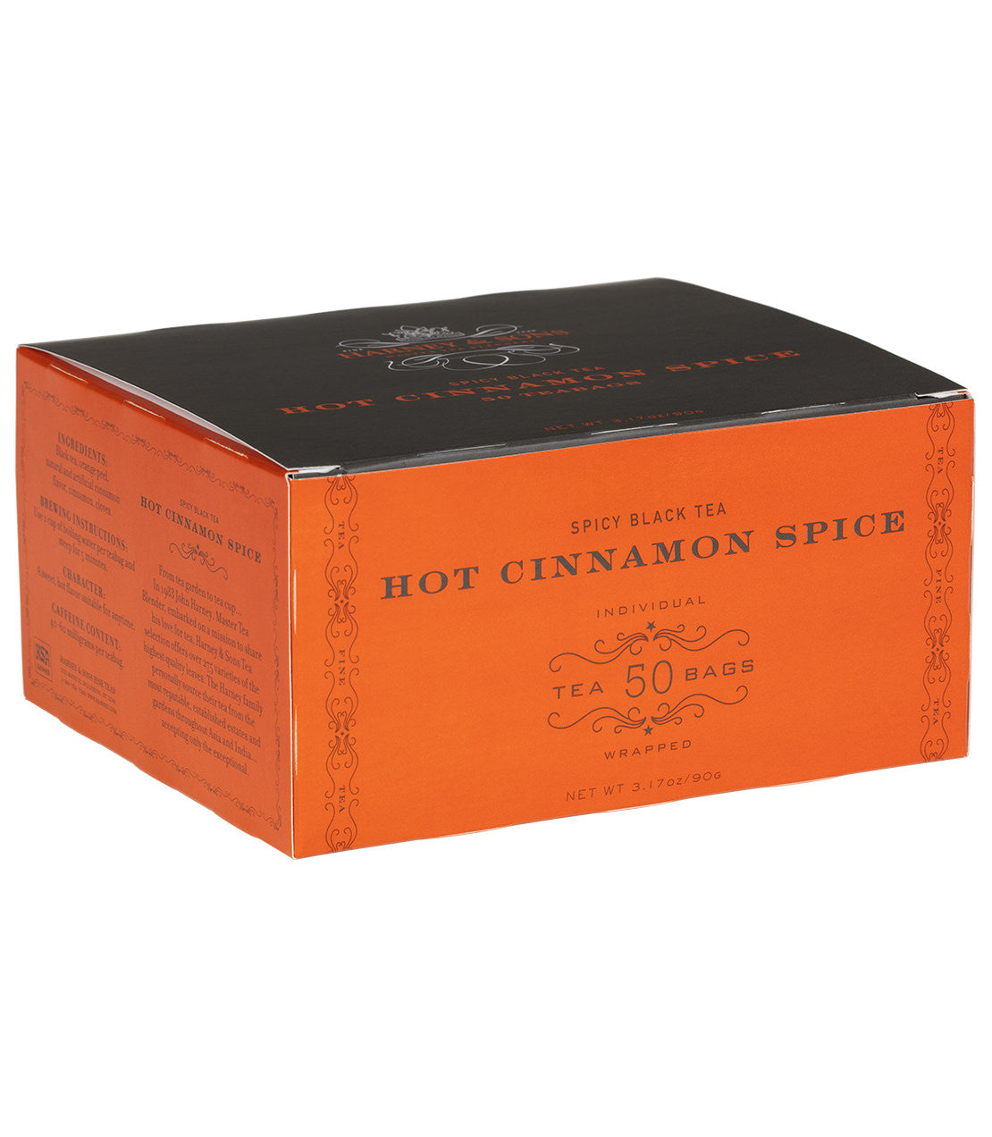 Hot Cinnamon Spice Teabags Box of 50 Wrapped Teabags