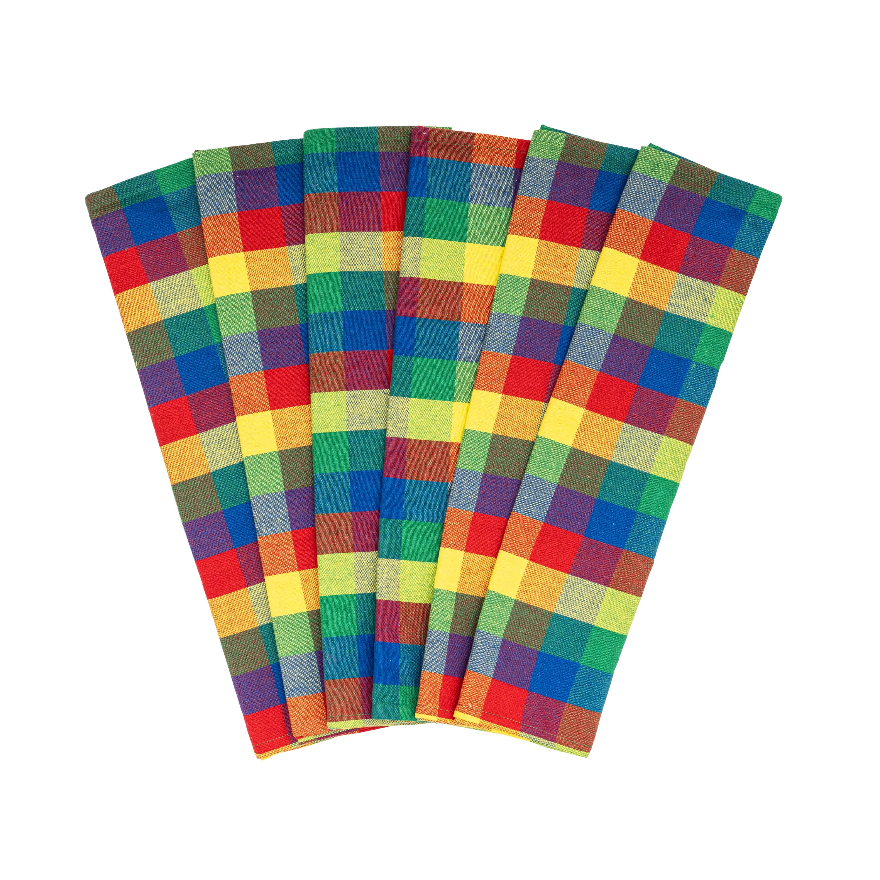 Plaid Kitchen Towels Multicolors