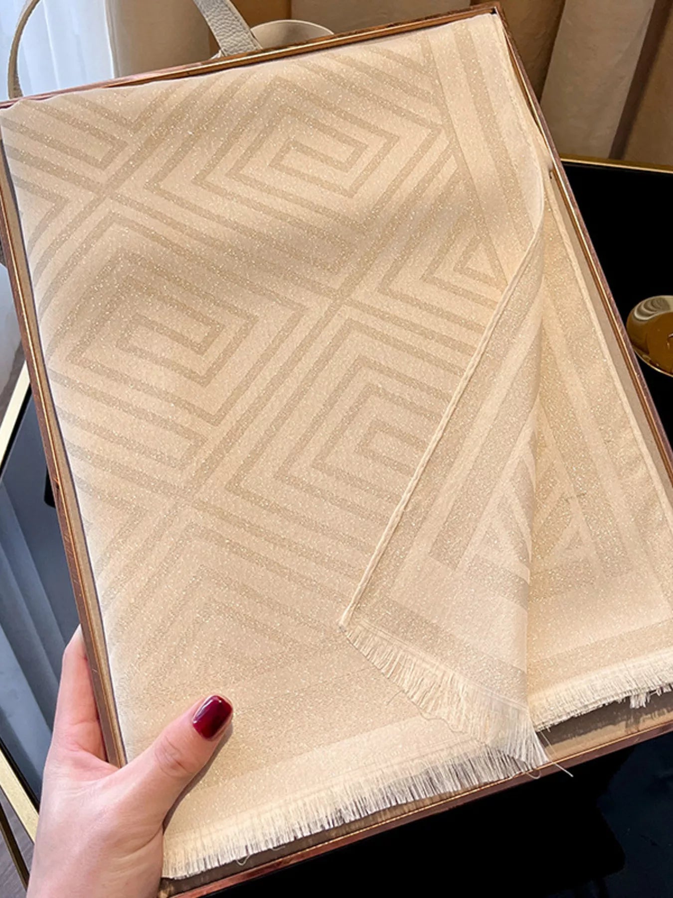 Raw Hem Lightweight Scarf