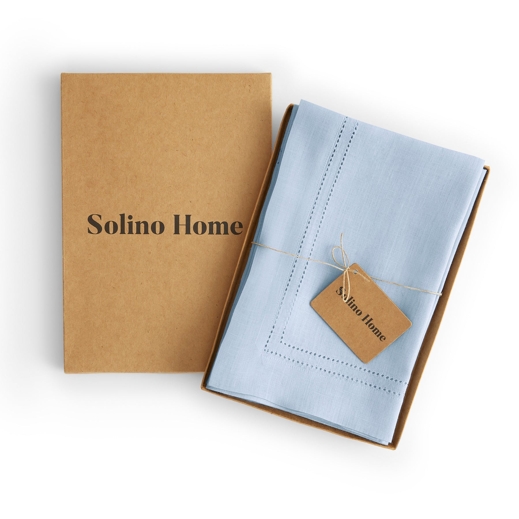 Linen Double Hemstitch Napkins, Set of 4