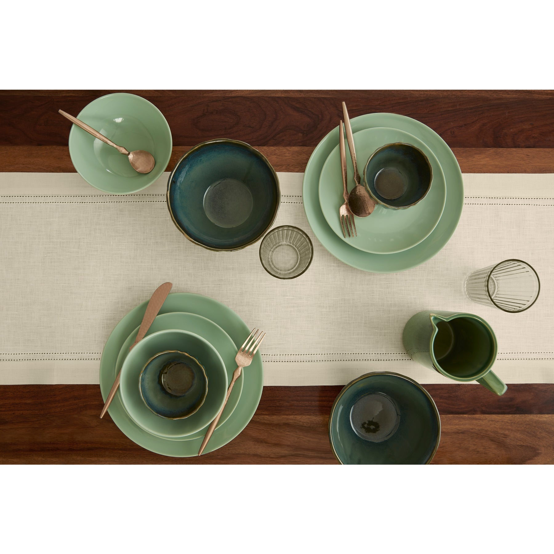Linen Double Hemstitch Table Runner