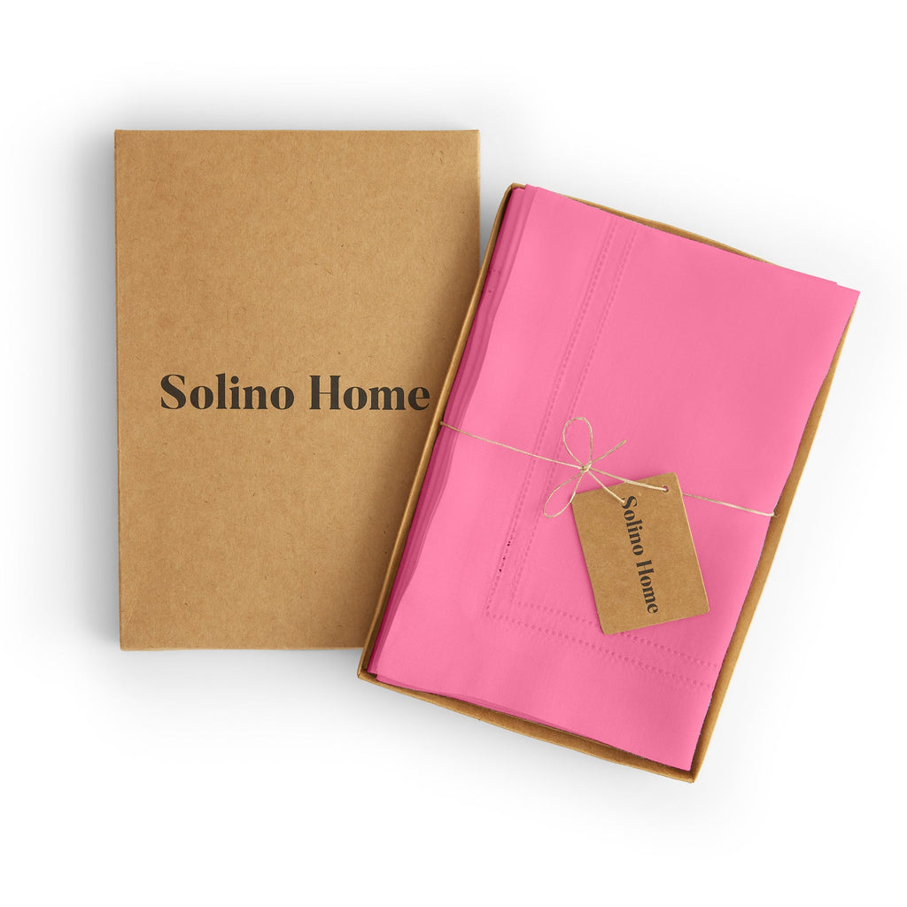 Linen Double Hemstitch Napkins, Set of 4