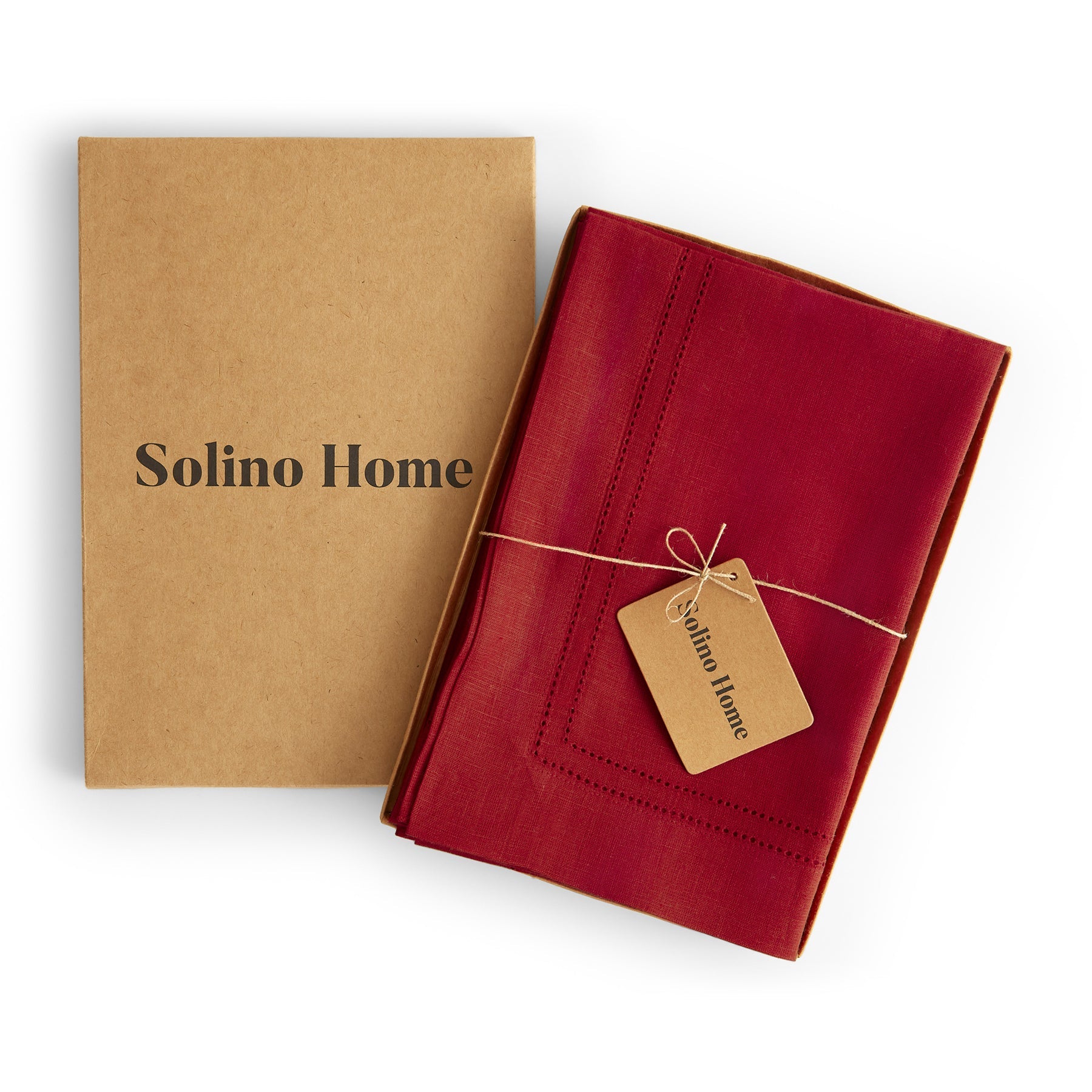 Linen Double Hemstitch Napkins, Set of 4