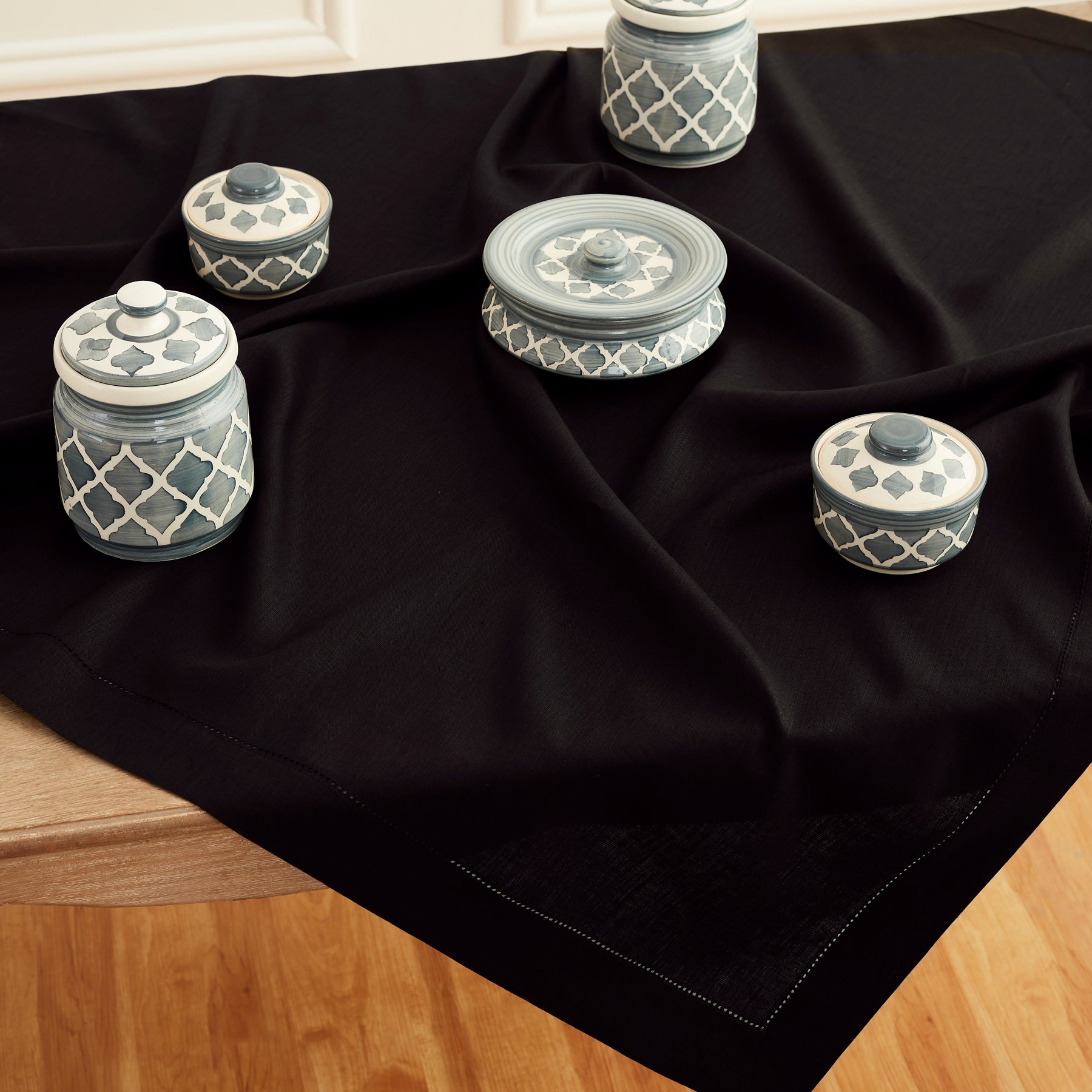 Classic Hemstitch Table Throw