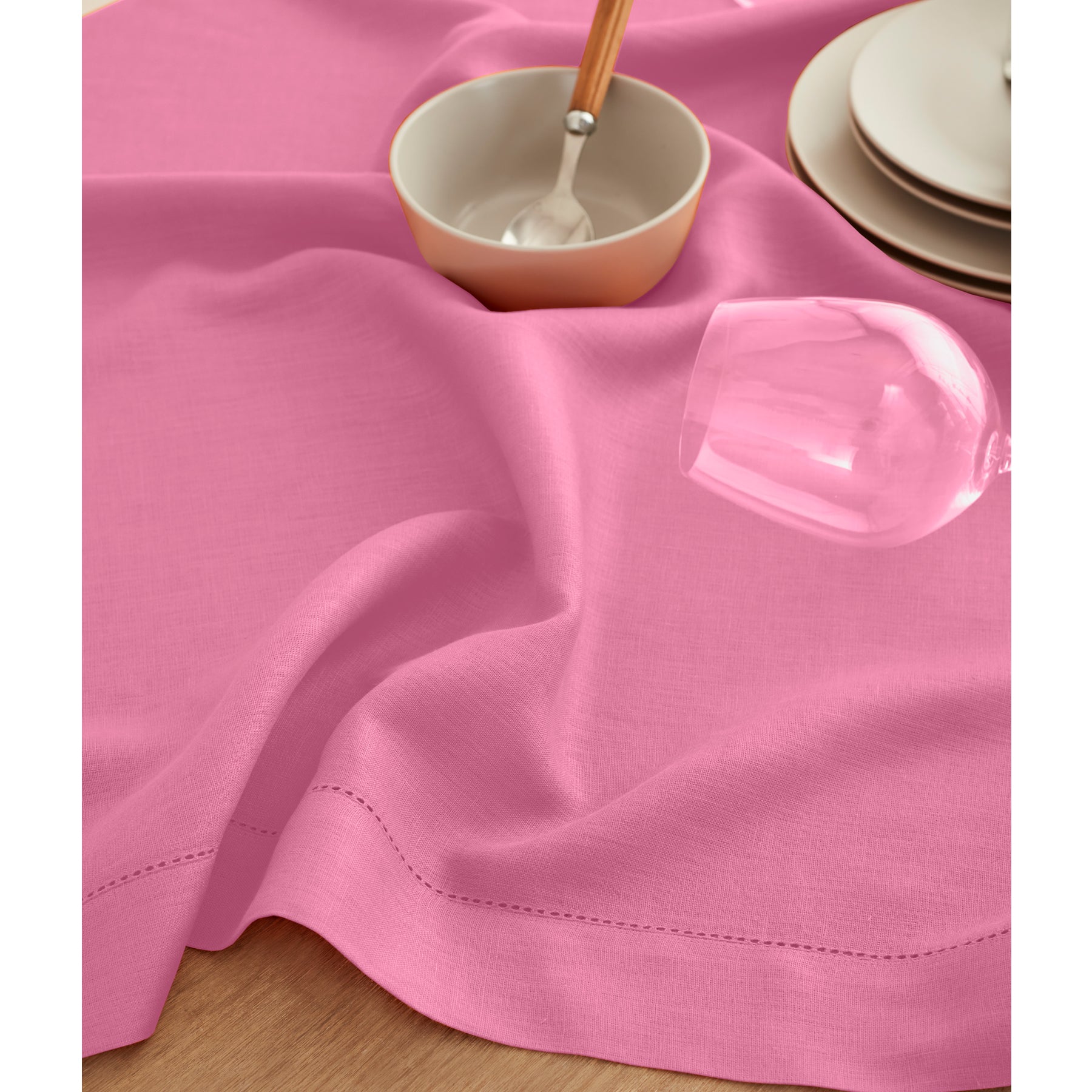 Classic Hemstitch Table Throw