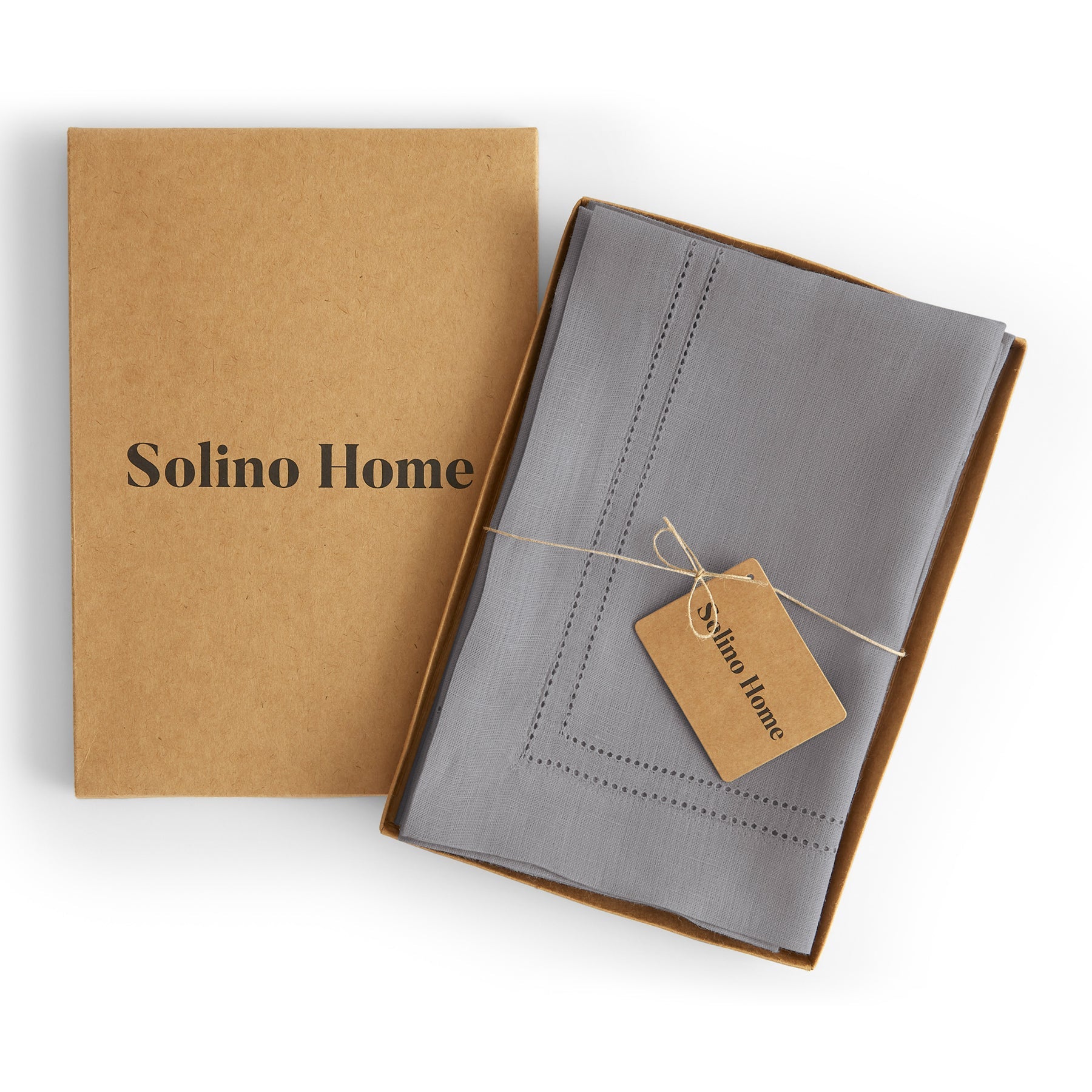 Linen Double Hemstitch Napkins, Set of 4