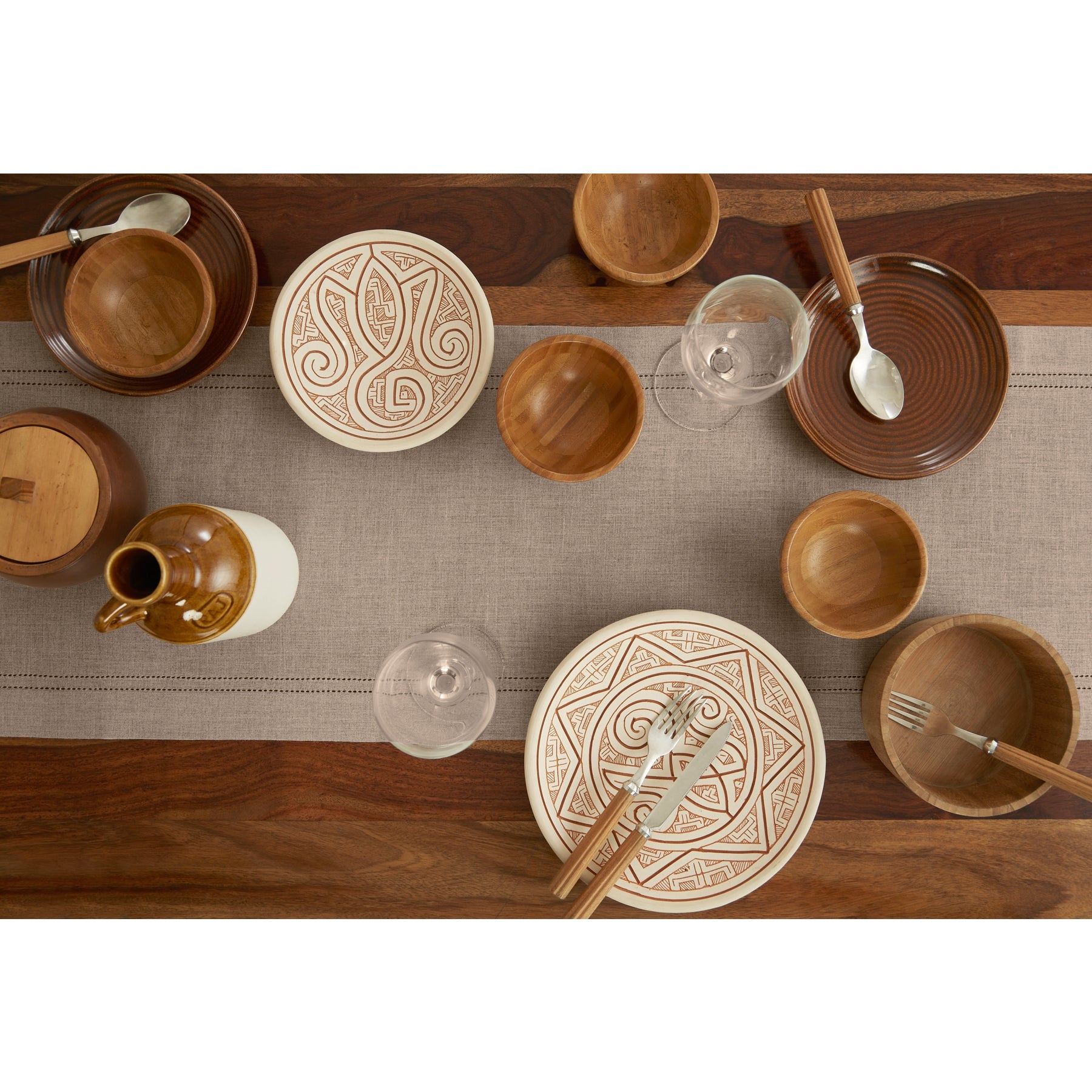 Linen Double Hemstitch Table Runner