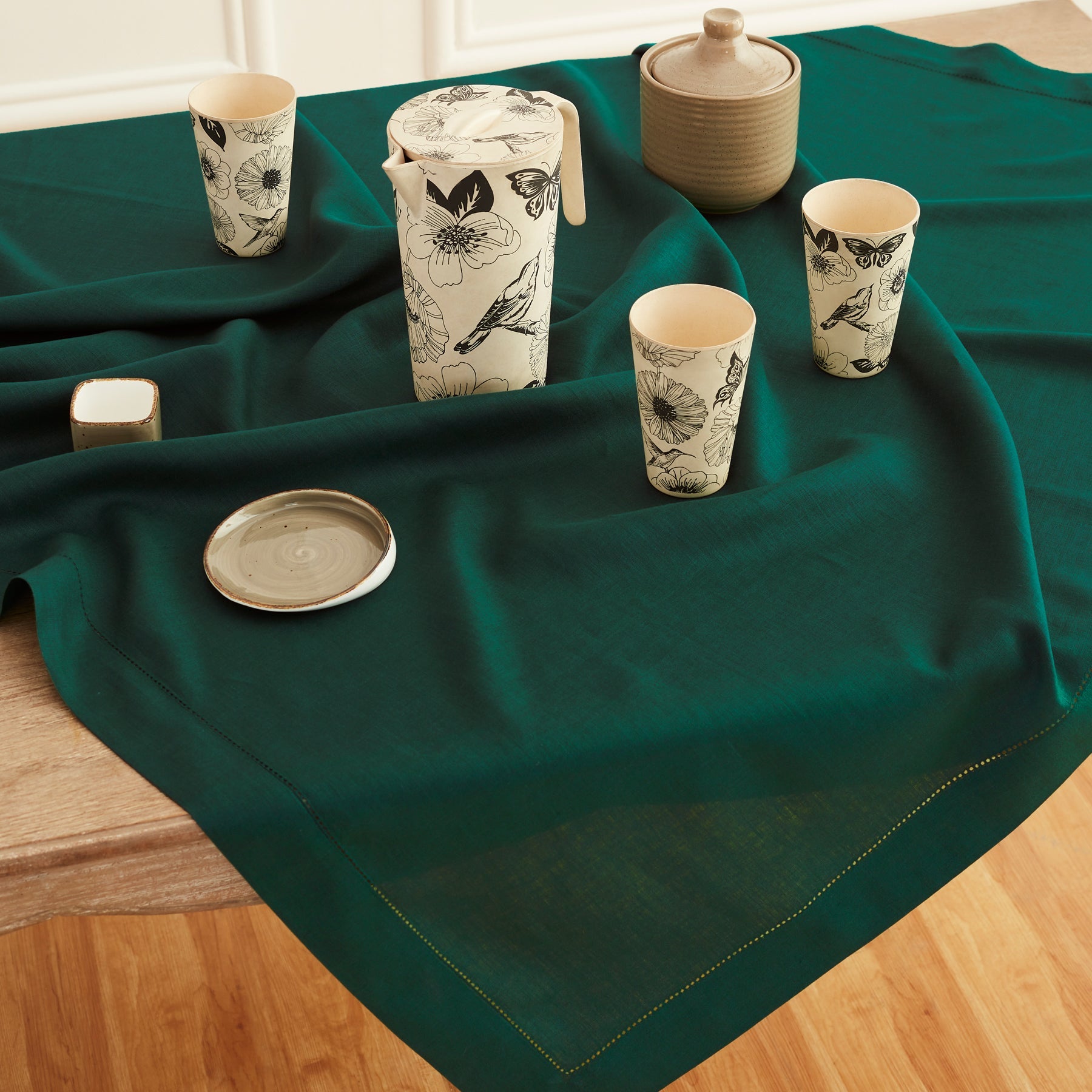 Classic Hemstitch Table Throw