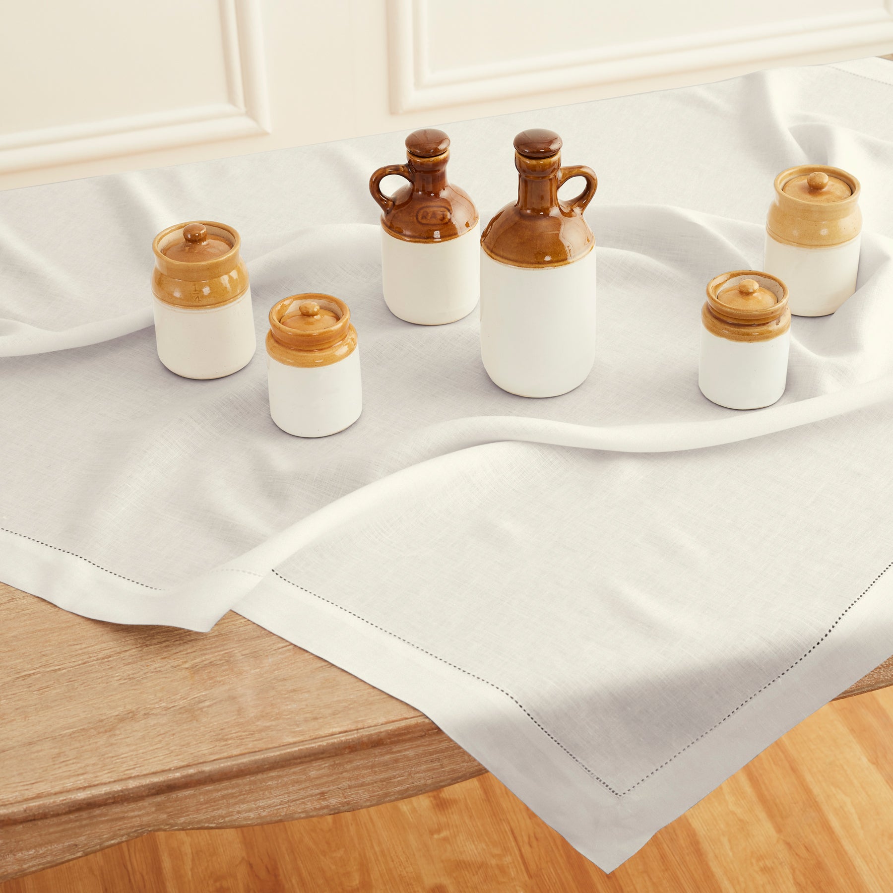Classic Hemstitch Table Throw