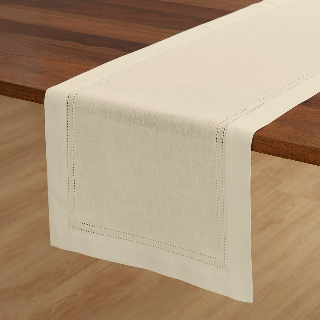 Linen Double Hemstitch Table Runner