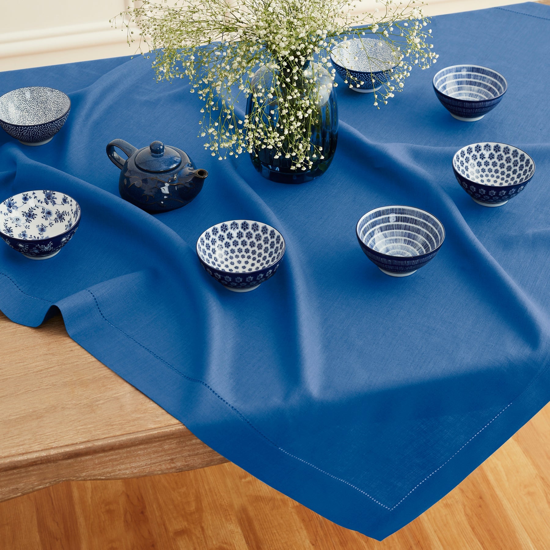 Classic Hemstitch Table Throw