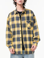 Men's Oversized Plaid Button Up Shirt