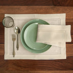 Linen Double Hemstitch Napkins, Set of 4