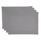Linen Double Hemstitch Placemats, Set of 4