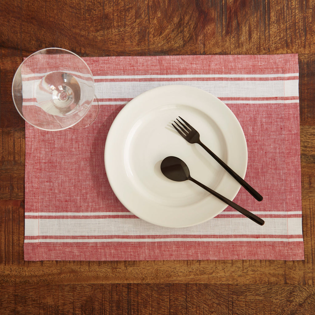 Farmhouse Stripe Placemats, Set of 4