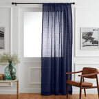 Linen Curtains Chambray Navy